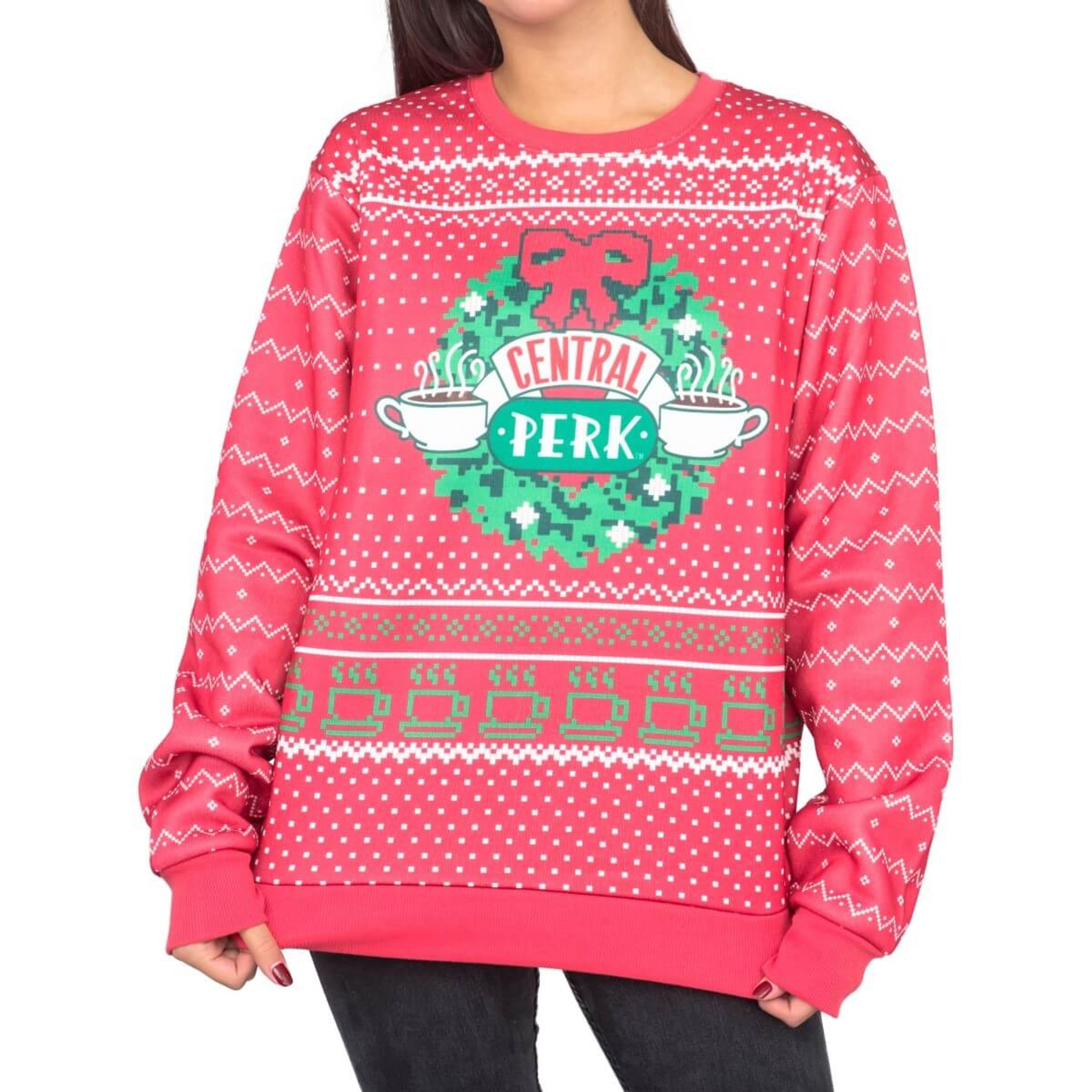 Women's Friends Central Perk Wreath Ugly Christmas Sweater