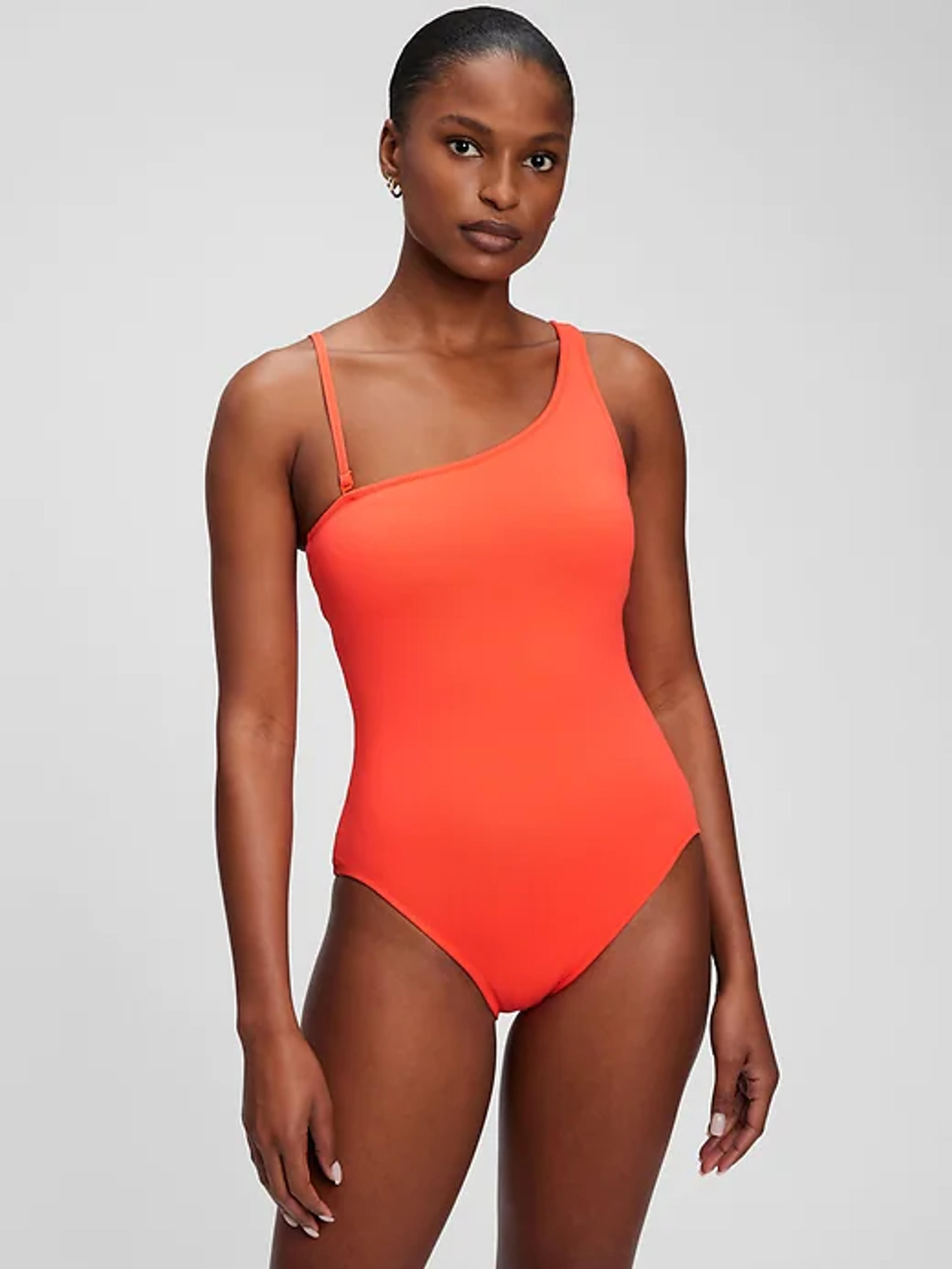 Recycled One Shoulder One-Piece Swimsuit | Gap