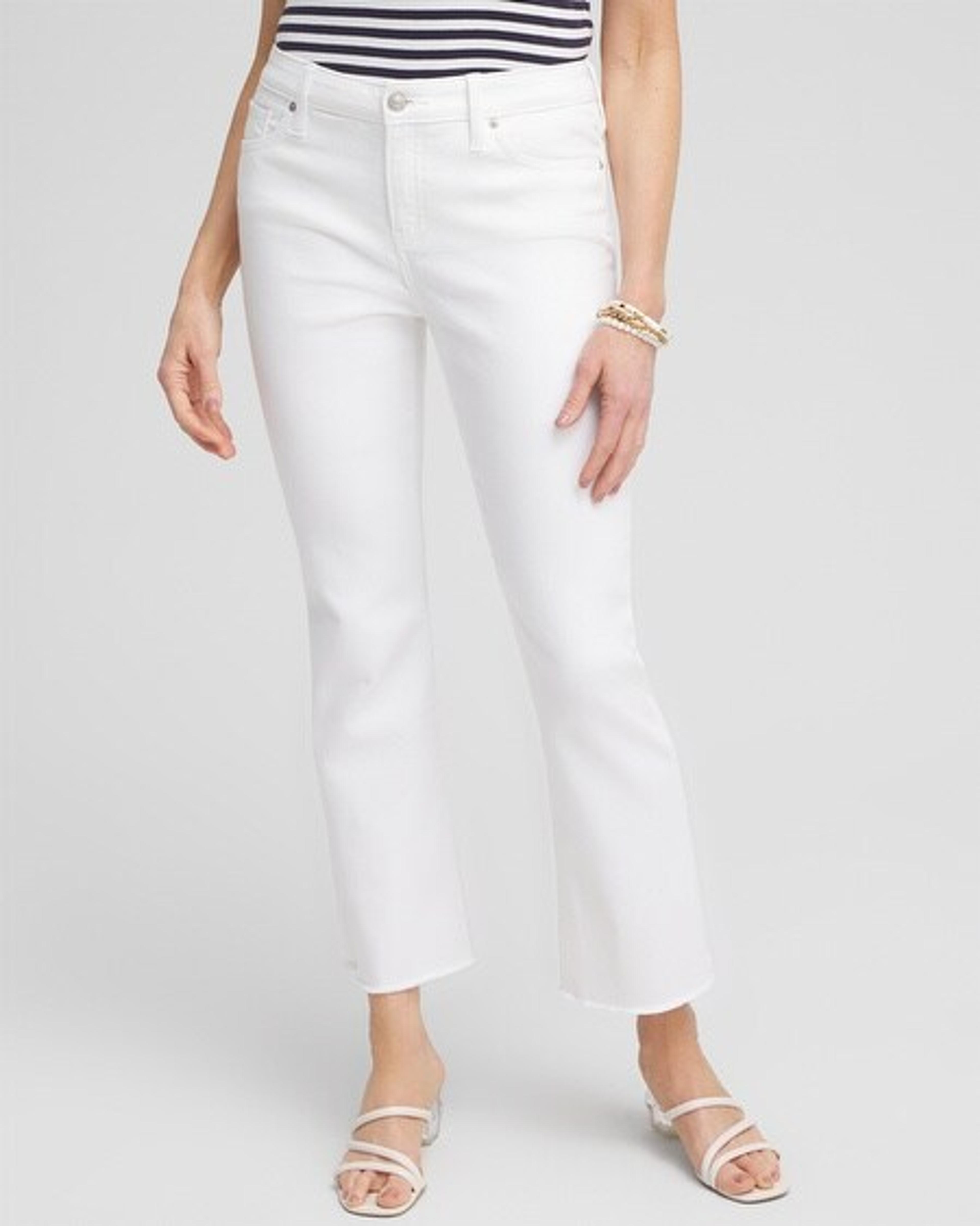 No Stain Girlfriend Fray Hem Kick Flare Jeans - Chico's