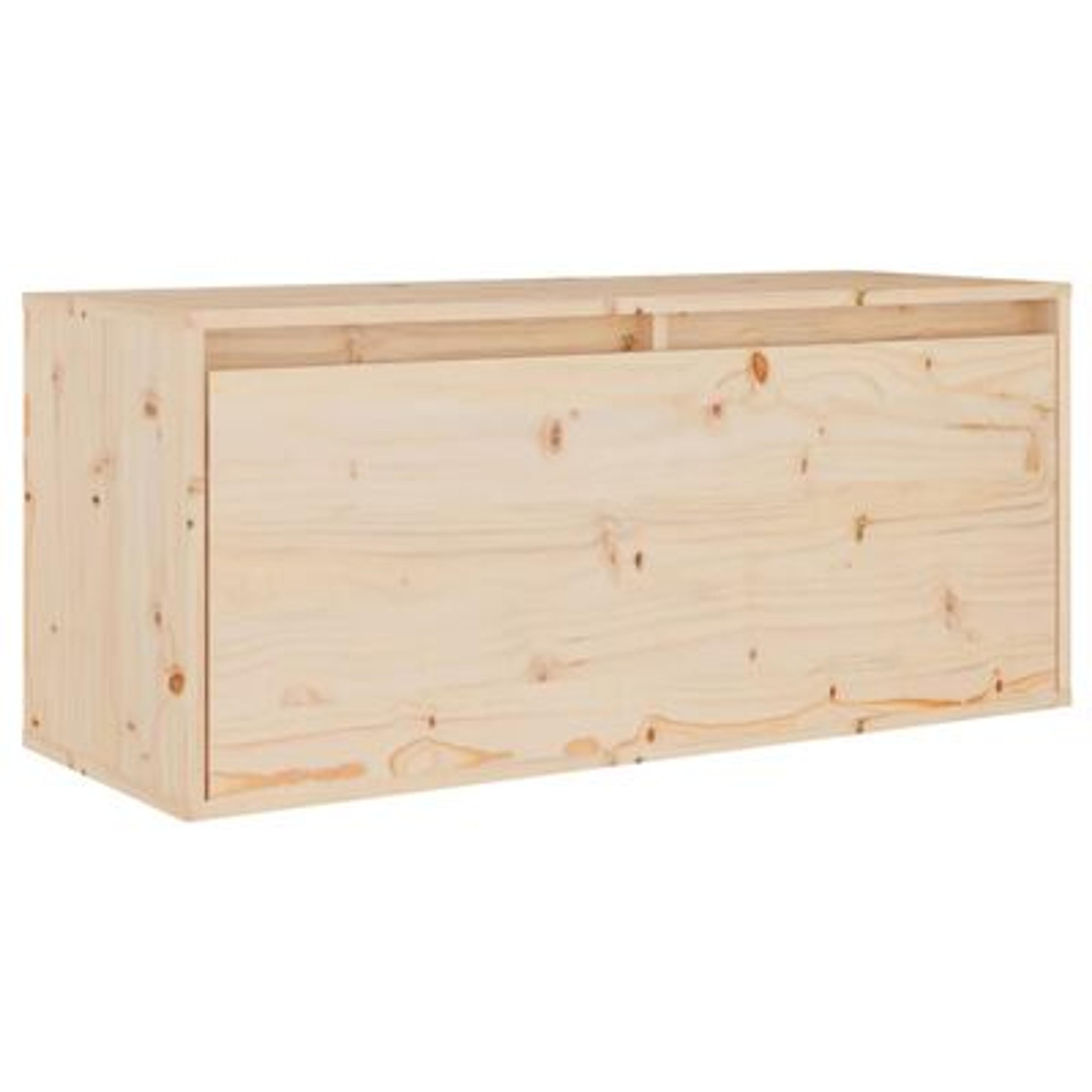 vidaXL Wall Cabinet 31.5"x11.8"x13.8" Solid Wood Pine