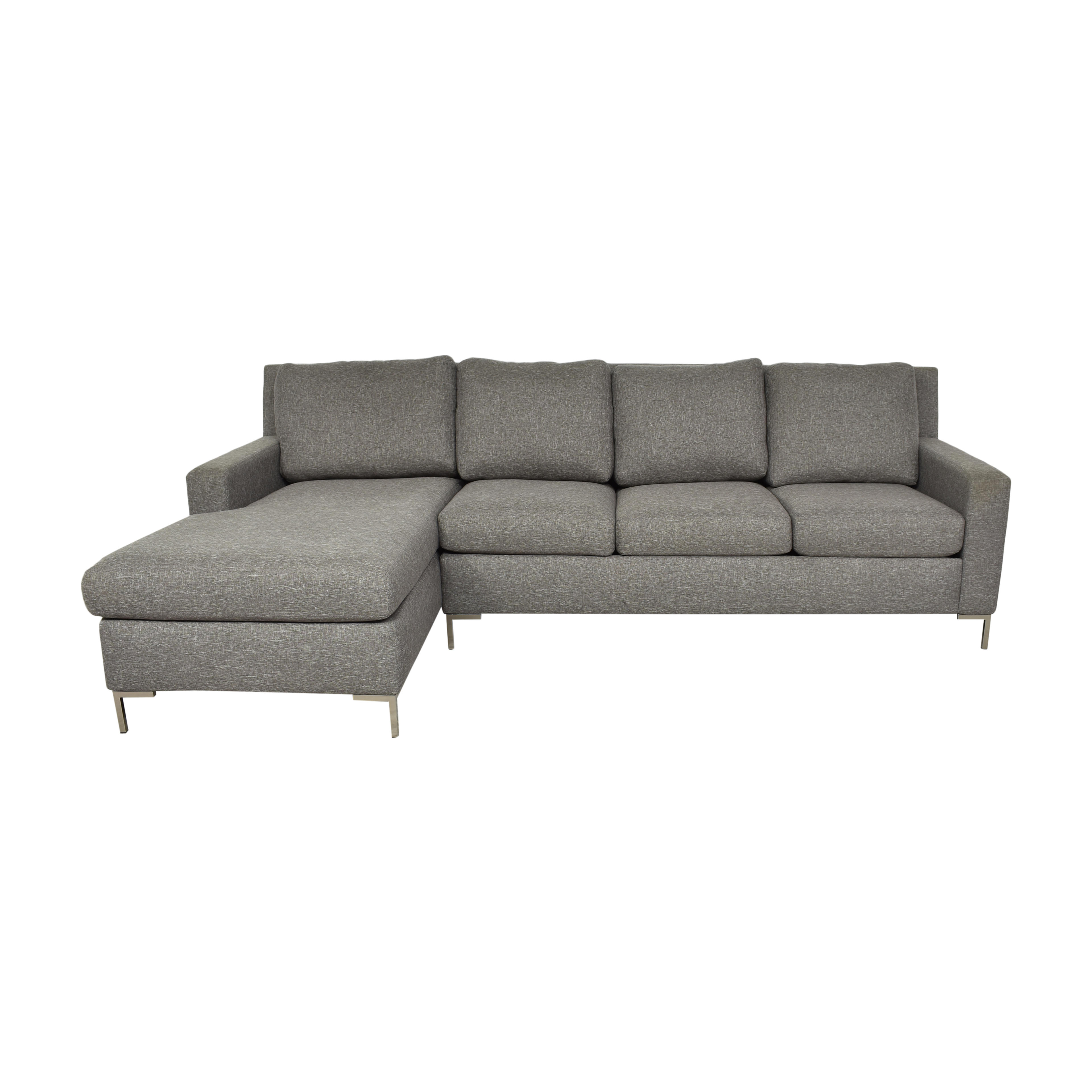 61% OFF - American Leather American Leather Contemporary Sectional Sofa with Chaise / Sofas