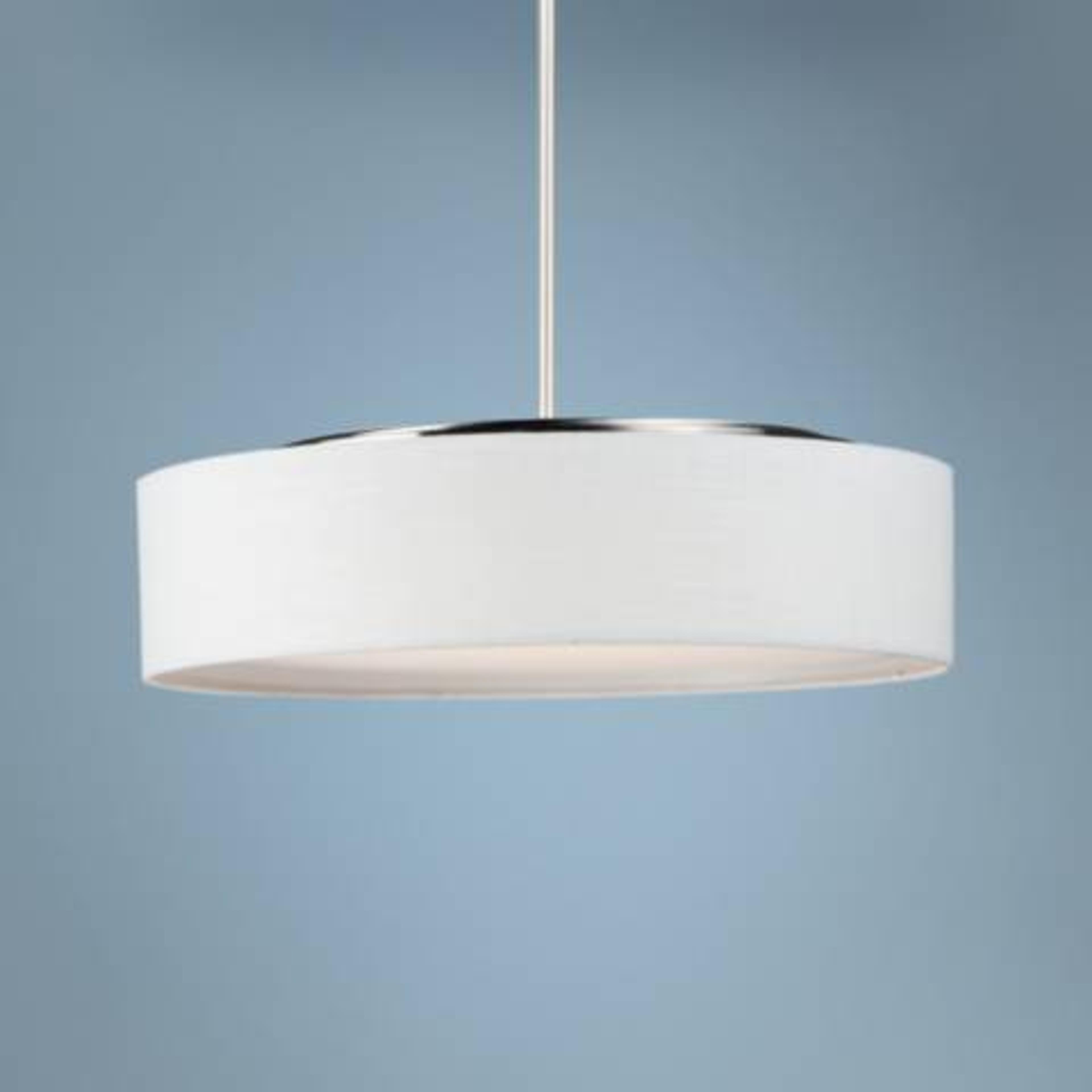 Maxim Prime 20" Wide White Linen Shade LED Pendant Light - #69F77 | Lamps Plus