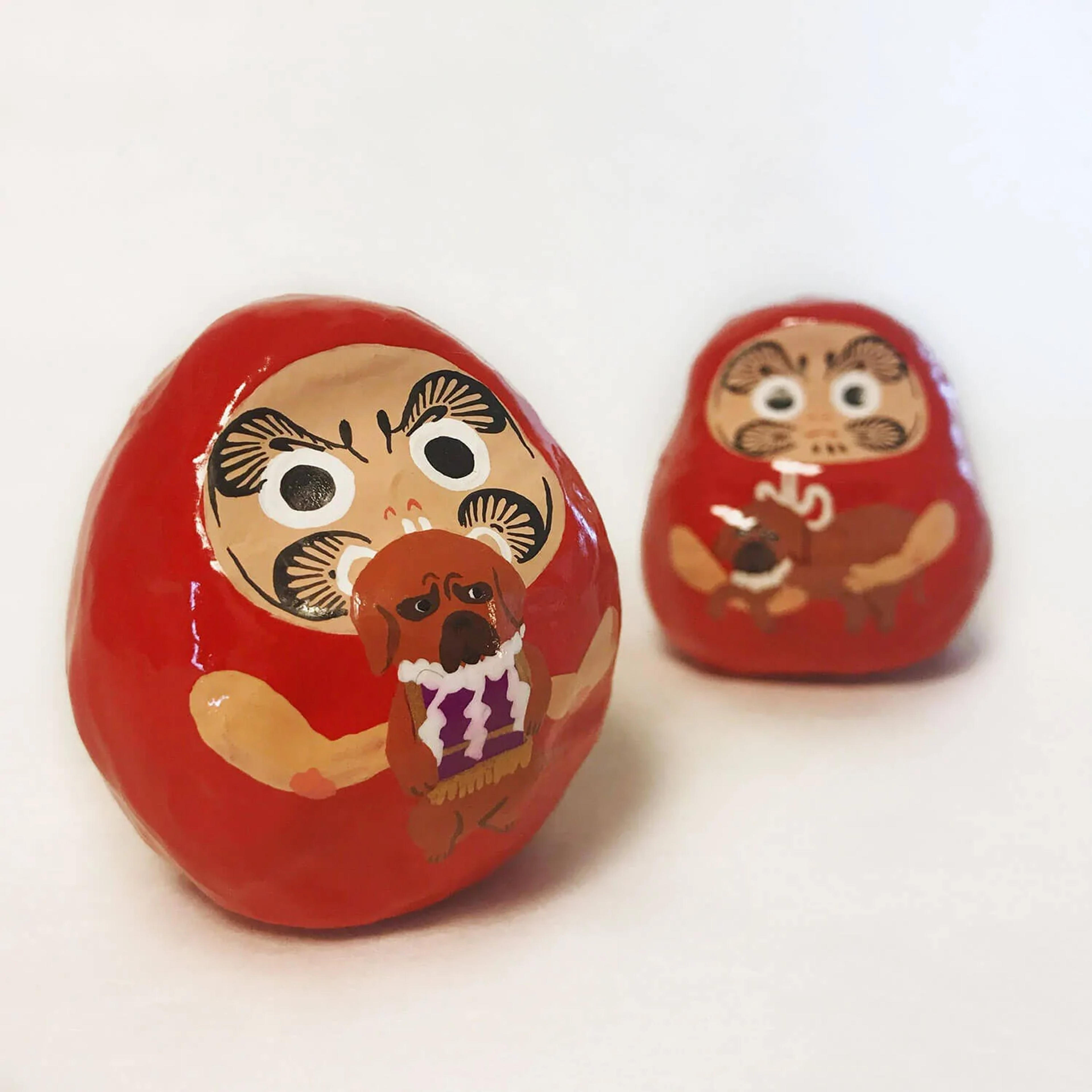 Daruma Doll/ Tosainu (Tosa Dog) Dakko