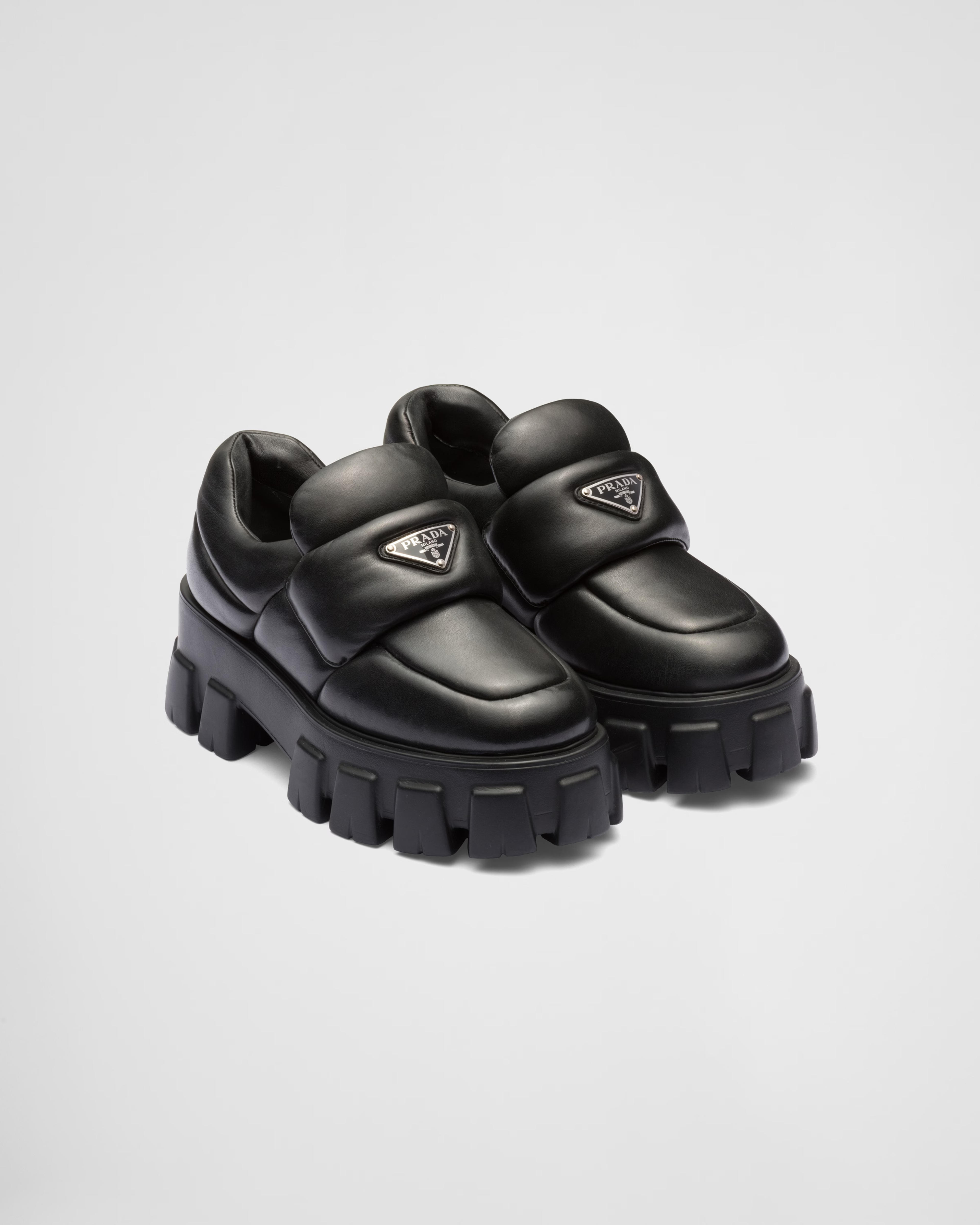 Black Soft Padded Nappa Leather Loafers | PRADA