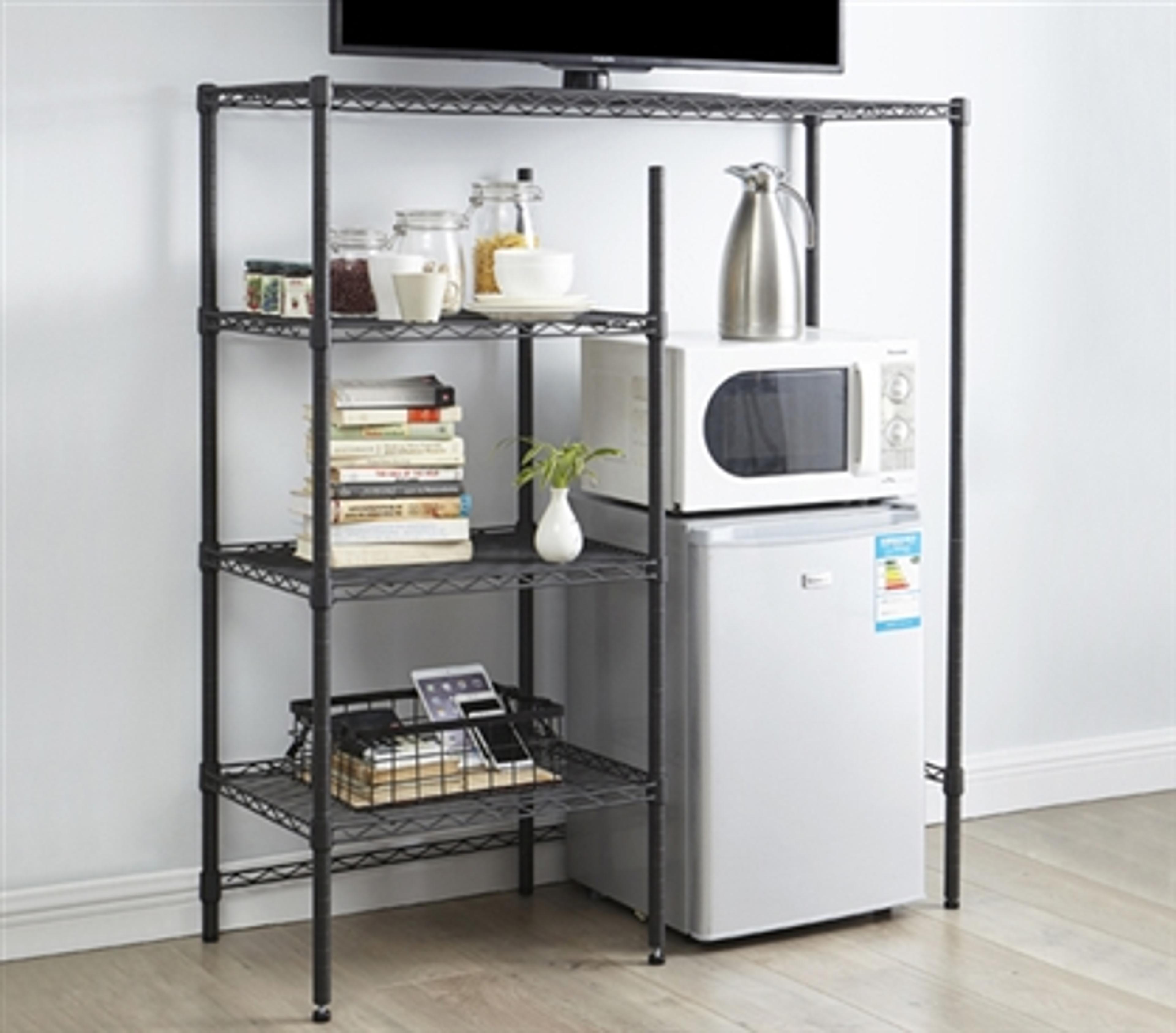 Dorm Room Storage Furniture: The Shelf Supreme - Adjustable Wire Shelving - Gunmetal Gray