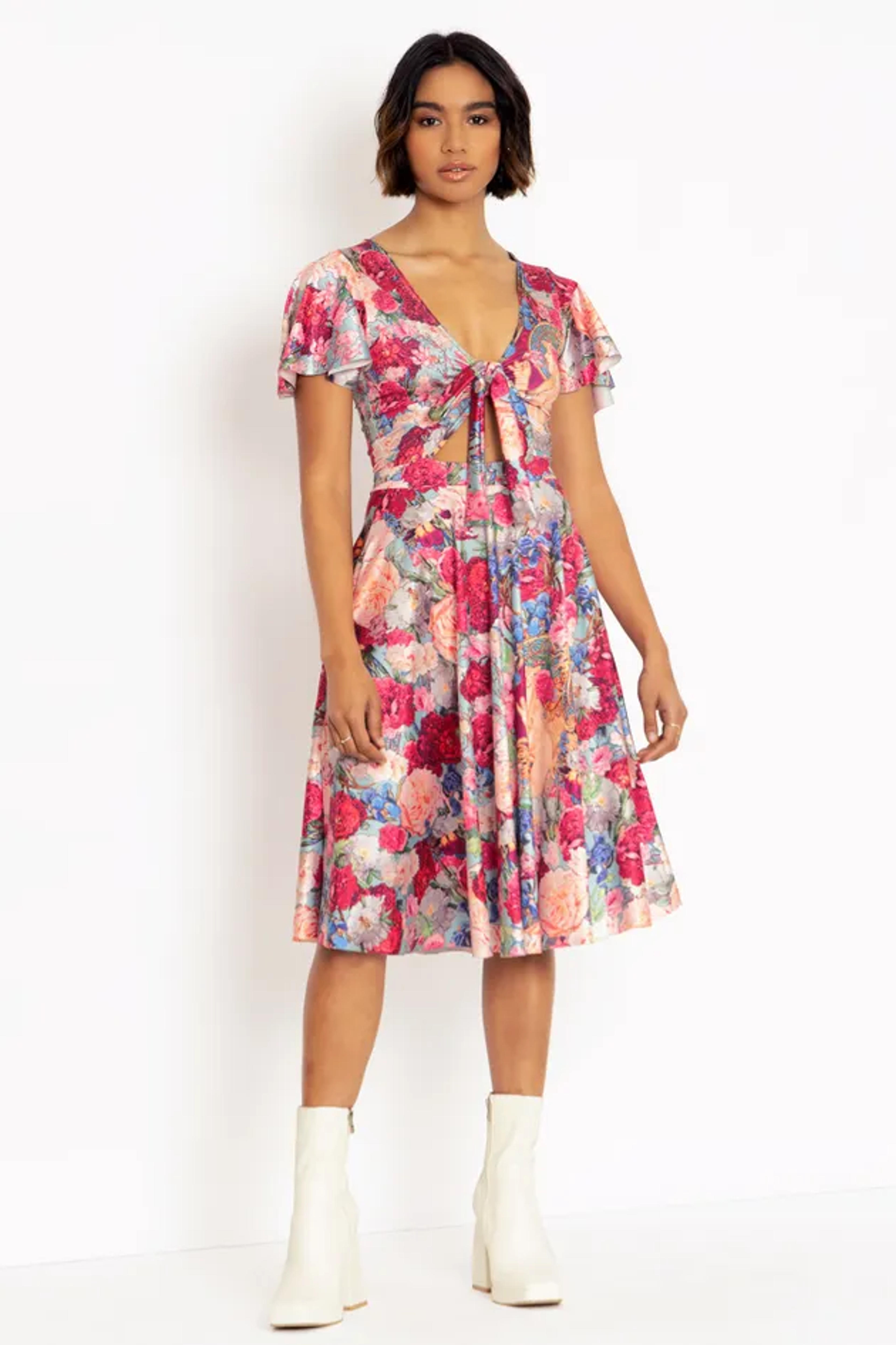 Fragrance Of Violets Rio Midi Dress - Limited