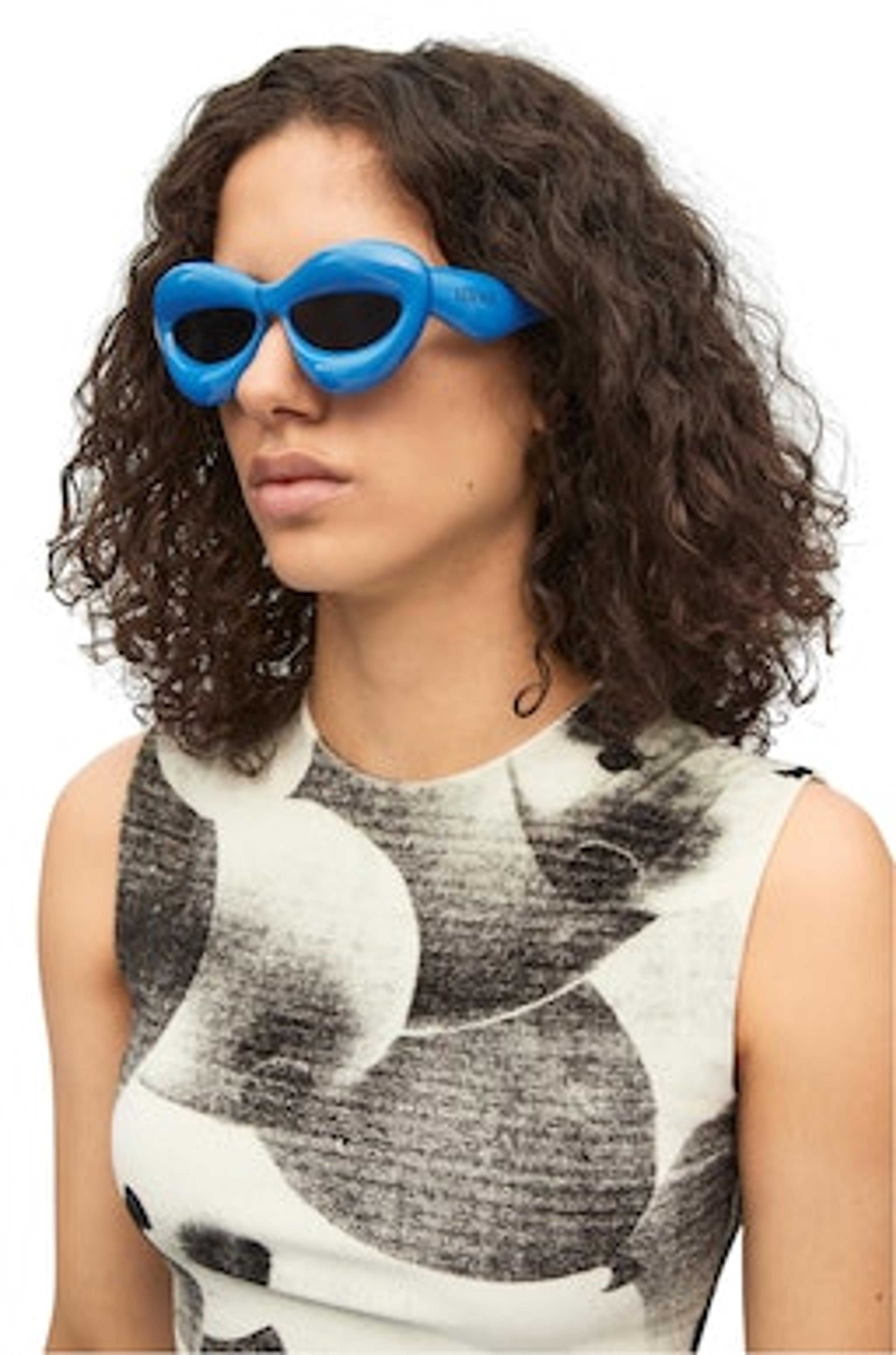 Inflated cateye sunglasses in acetate Ink Blue - LOEWE