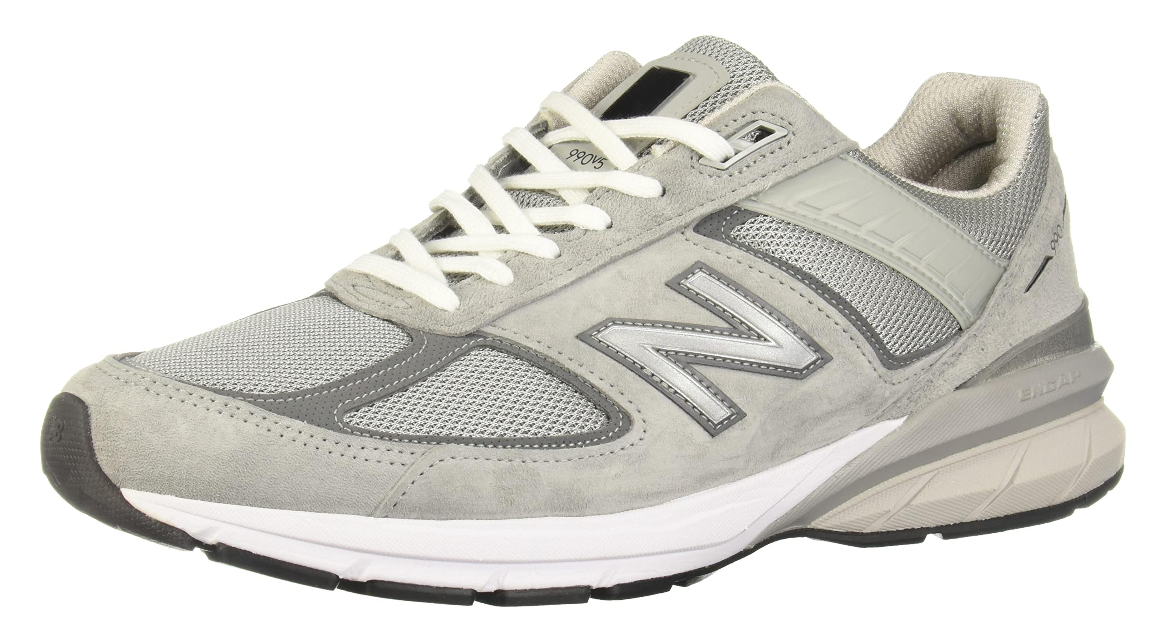 New Balance Men's Made in US 990 V5 Sneaker, Grey/Castlerock, 12 X-Wide