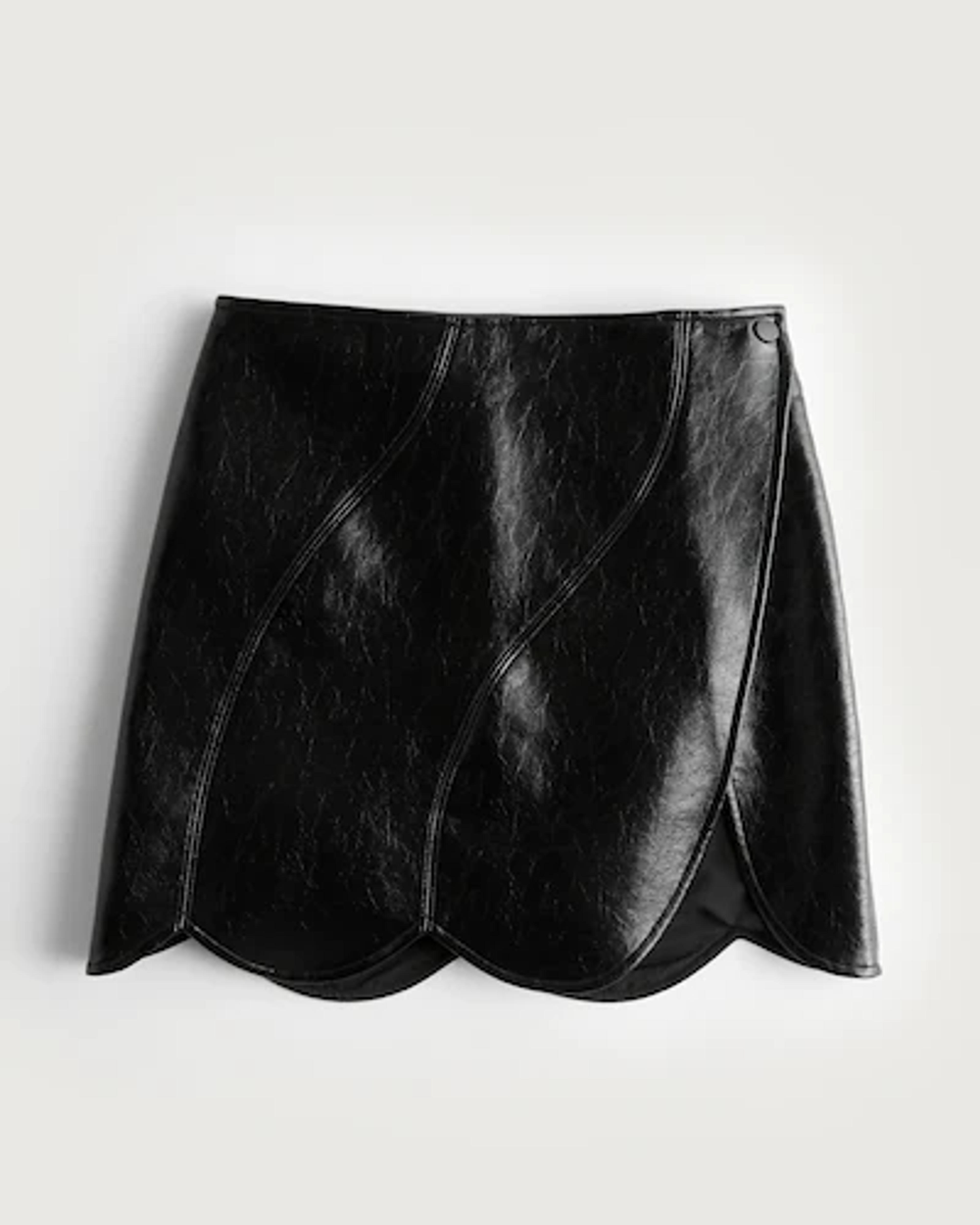 Shop All Social Tourist Crinkle Faux Leather Wrap Skirt | Shop All Just Dropped | HollisterCo.com