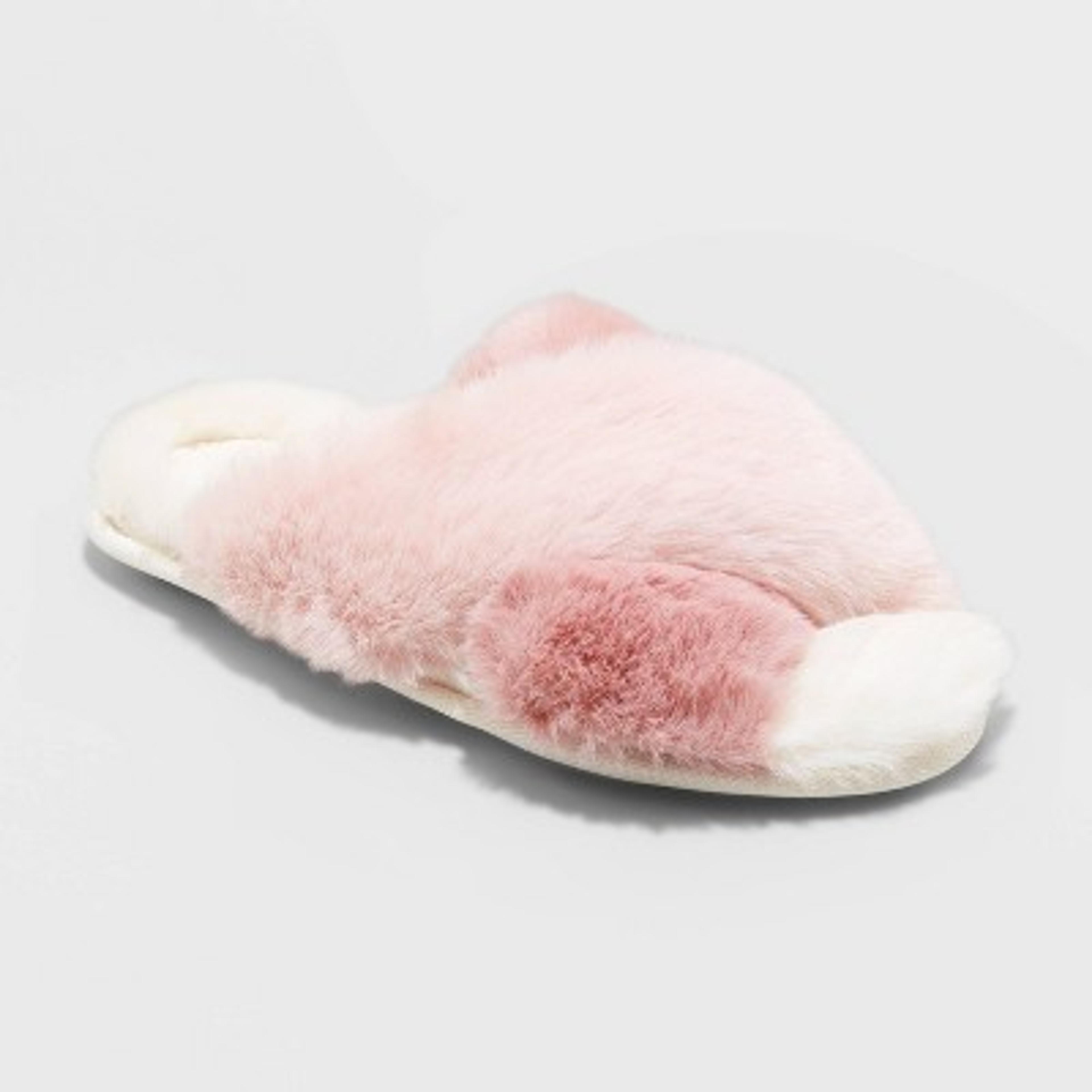 Women's Paris Crossband Fur Slippers - Stars Above™ Blush L : Target