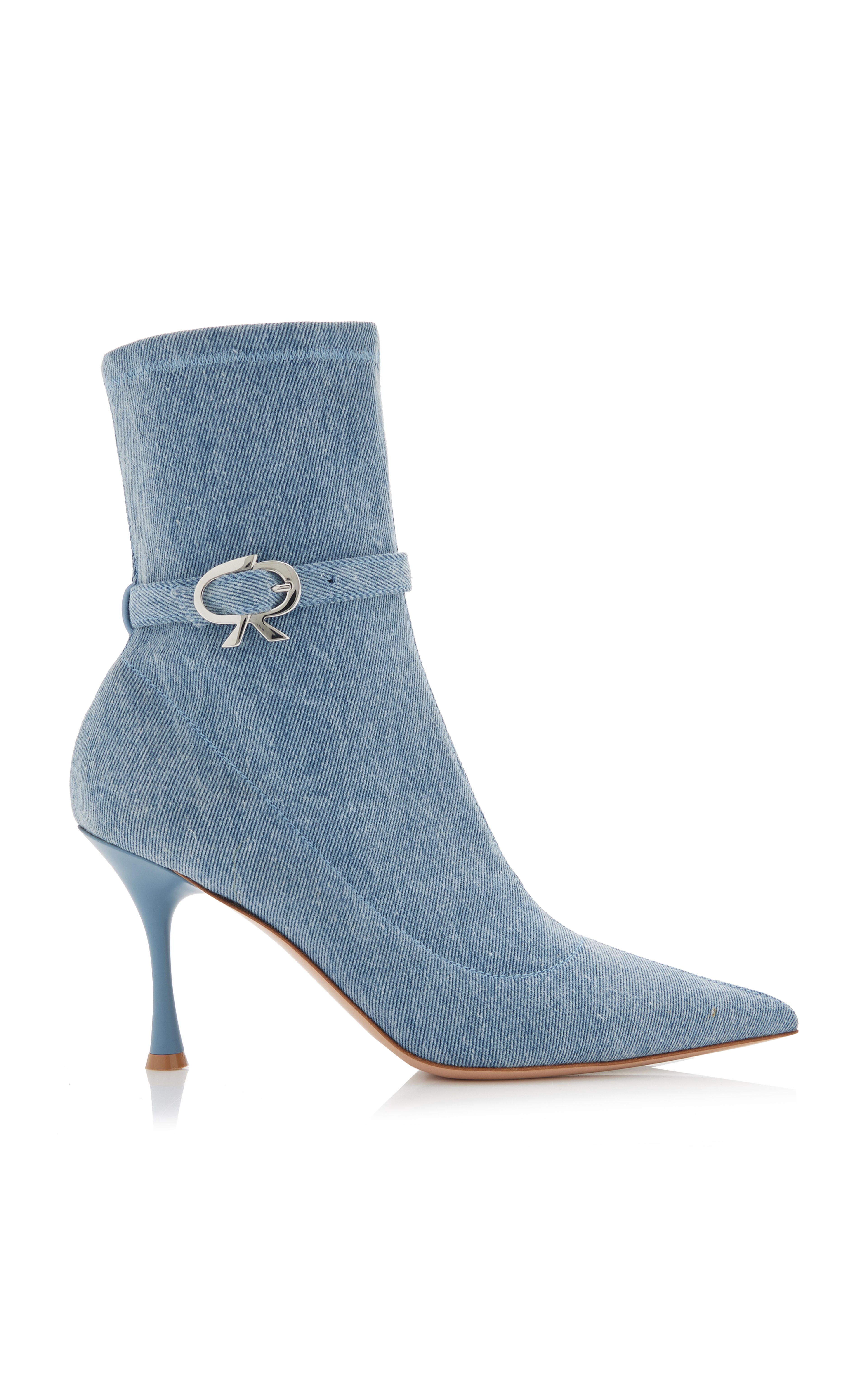 Ascent Denim Ankle Boots By Gianvito Rossi | Moda Operandi