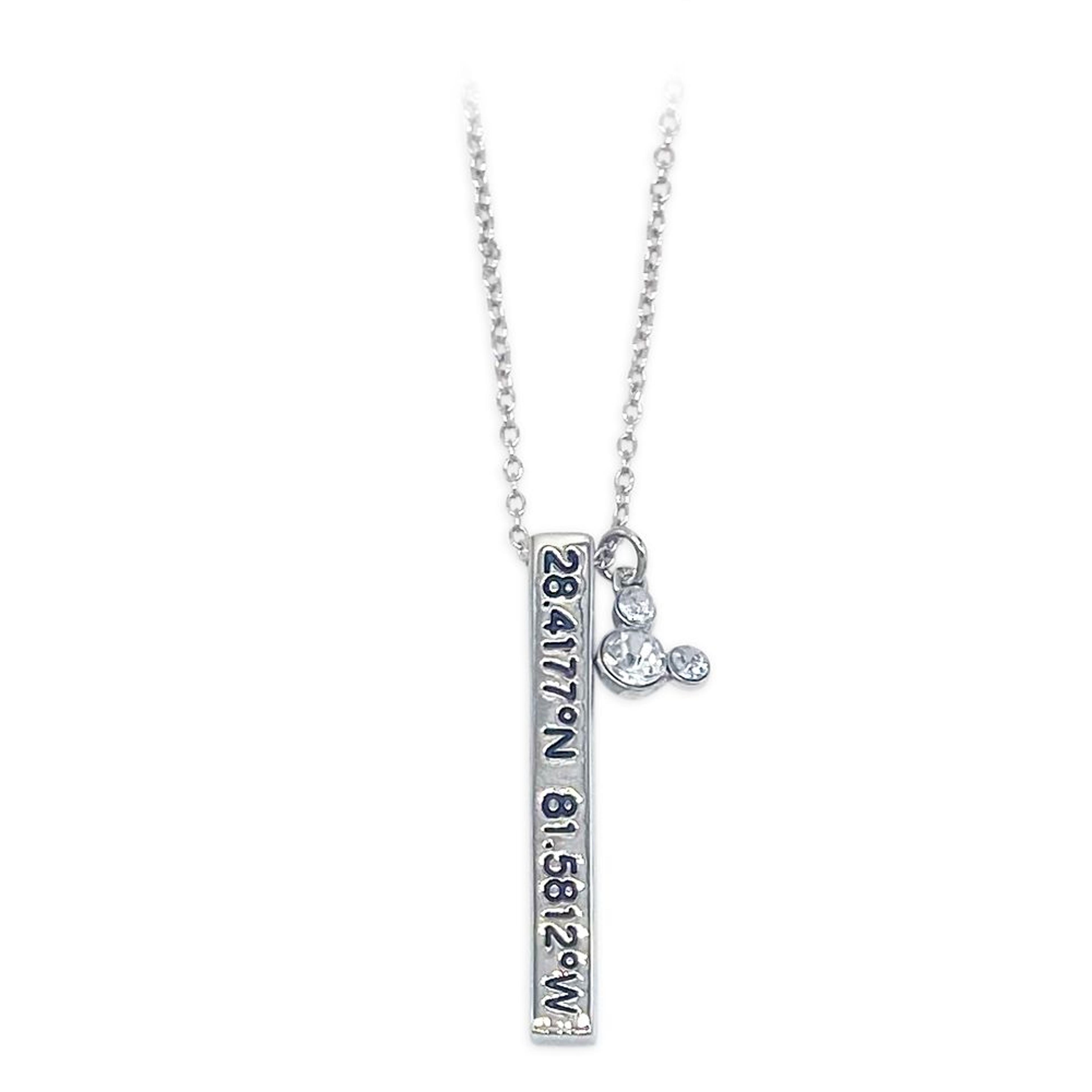 Walt Disney World Coordinates Bar Necklace