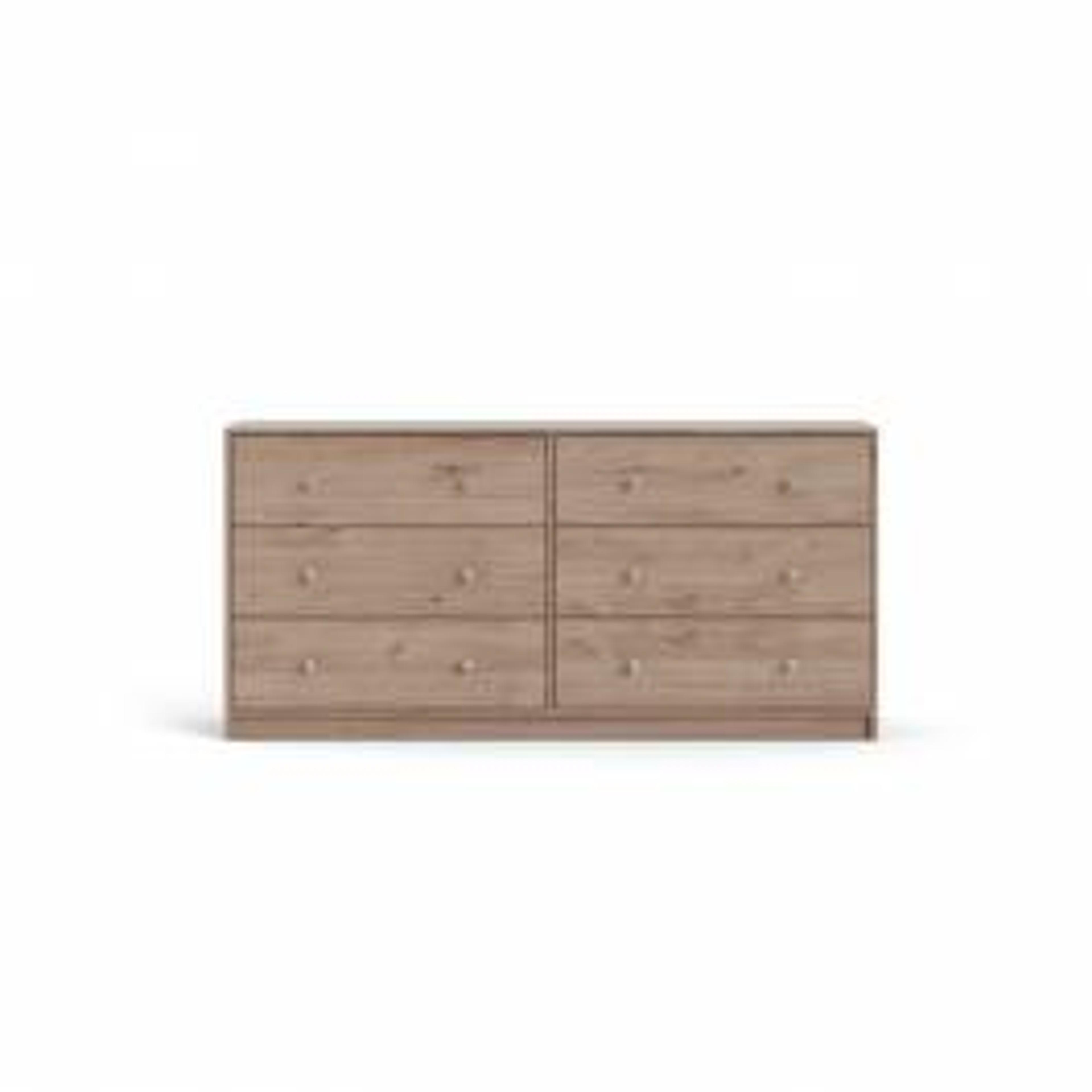 Portland 6 Drawer Double Dresser in Jackson Hickory - Tvilum 70328hlhl