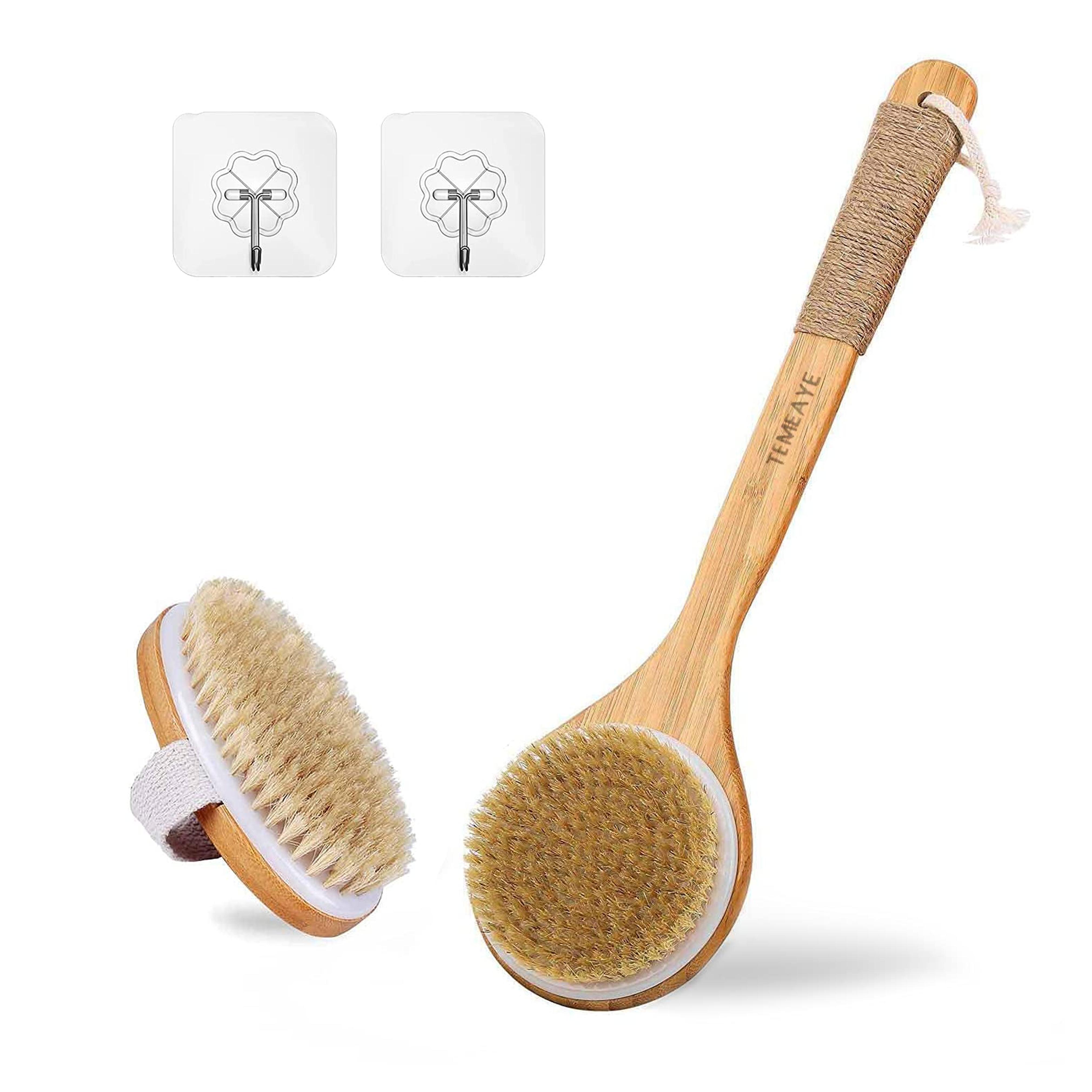 Dry Body Brush,Gentle Exfoliation,Remove Cellulite,Lymphatic Drainage,Slong Brush Can go Straight to The Back,Making The W...