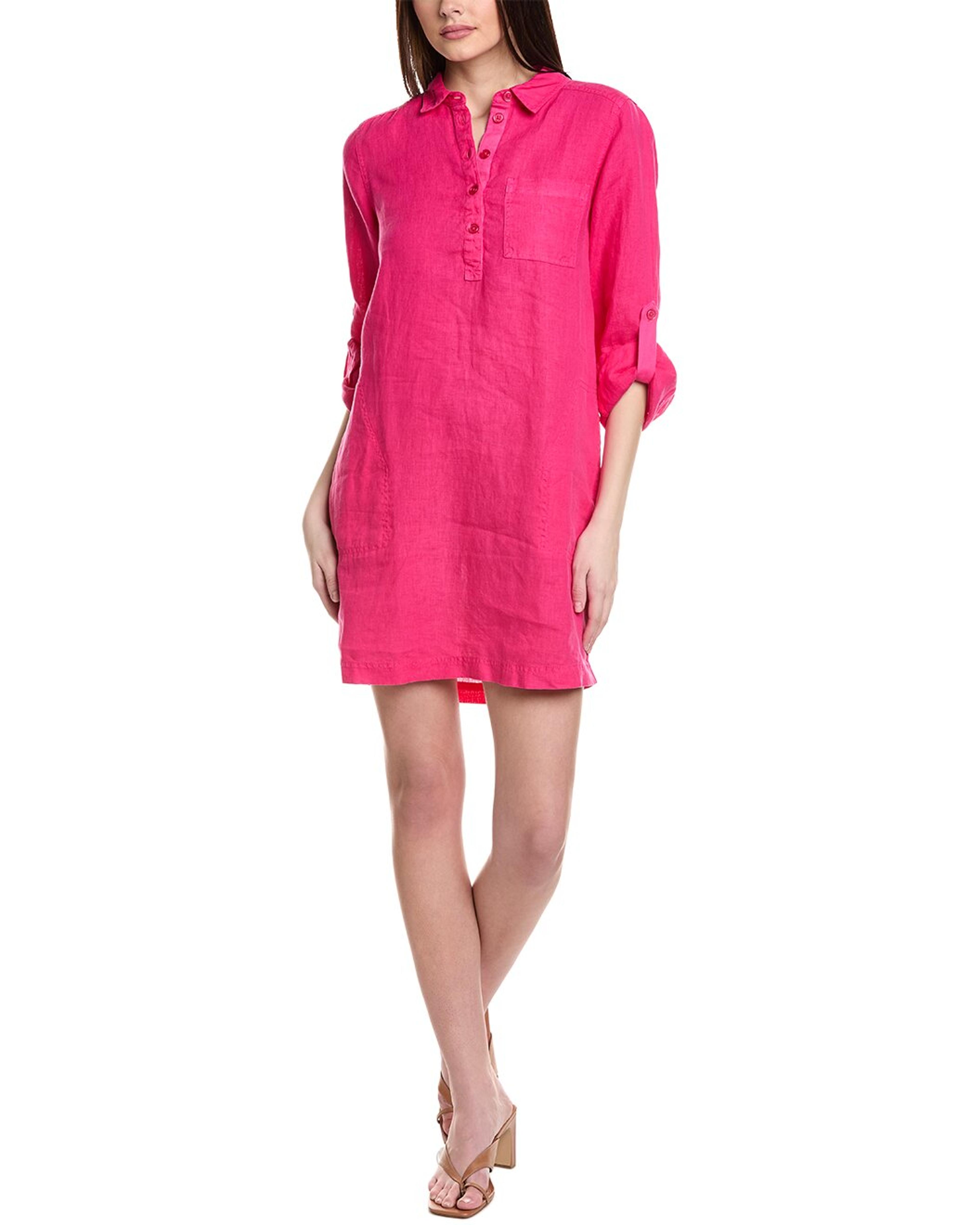 Michael Stars Eleanor Utility Linen Shirtdress / Gilt