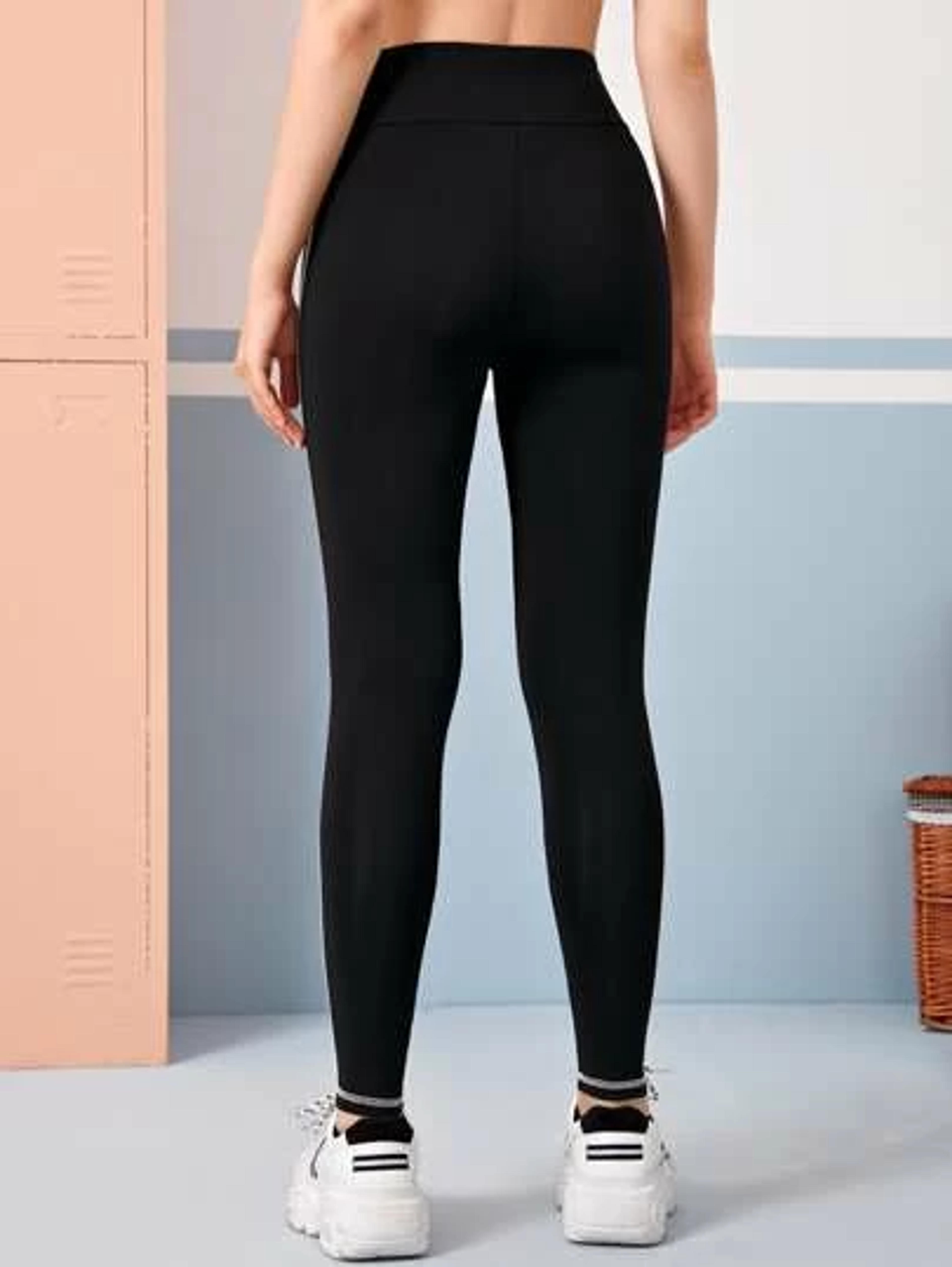 SHEIN Wide Waistband Striped Side Leggings | SHEIN USA