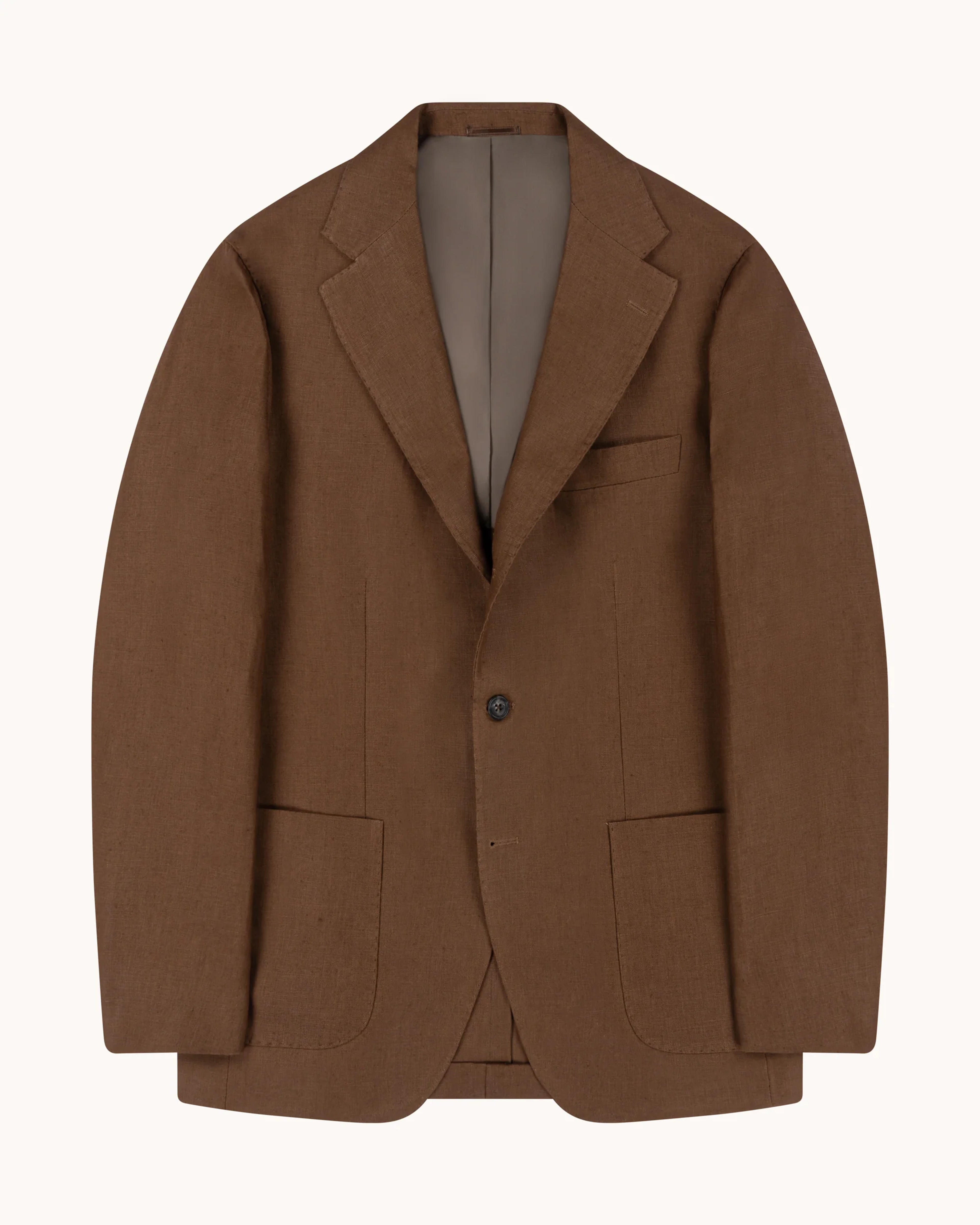 Sport Jacket - Tobacco Brown Linen – Natalino