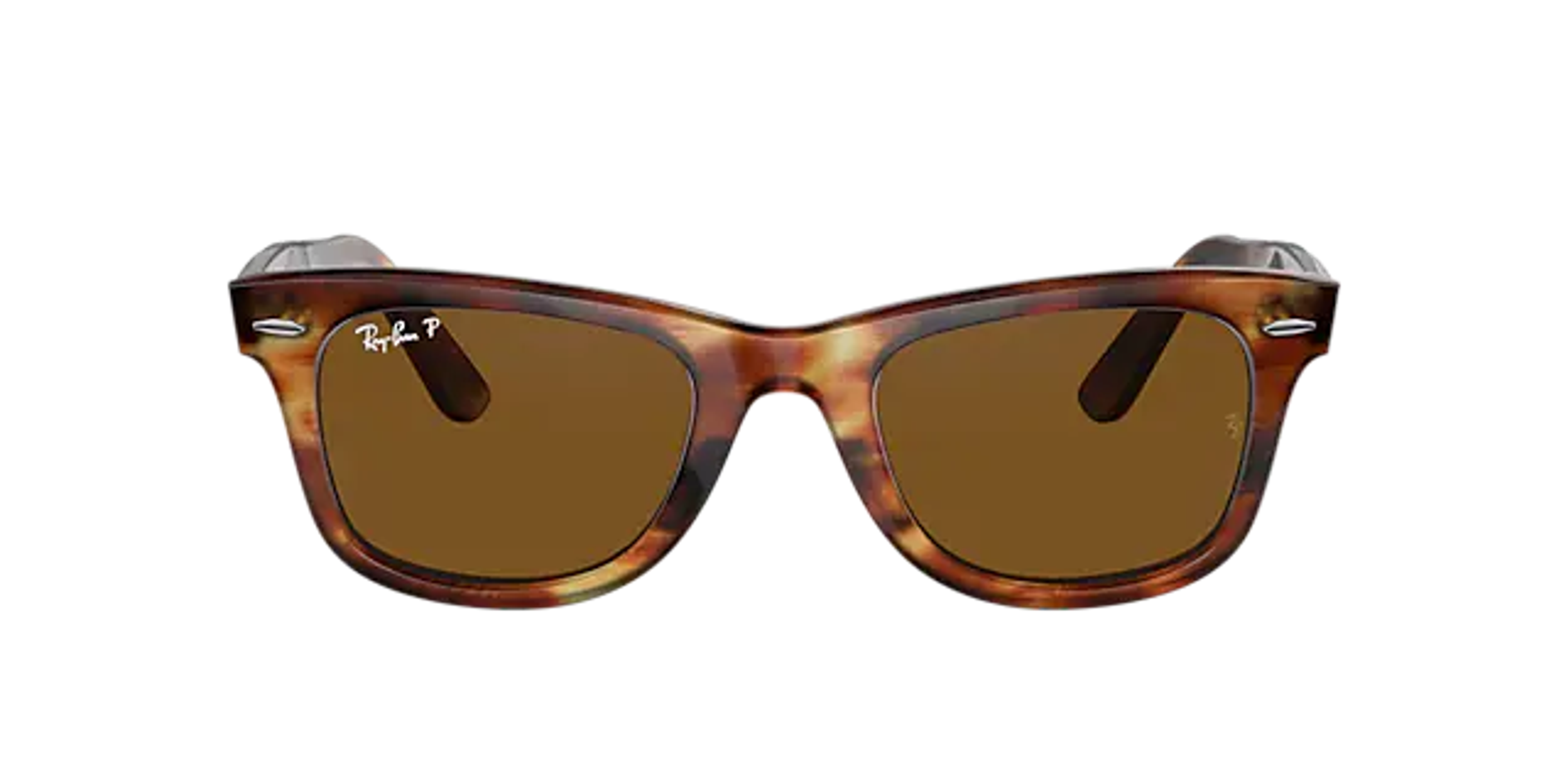 Ray-Ban RB2140 ORIGINAL WAYFARER CLASSIC 50 Polar Brown & Striped Havana Polarized Sunglasses | Sunglass Hut USA