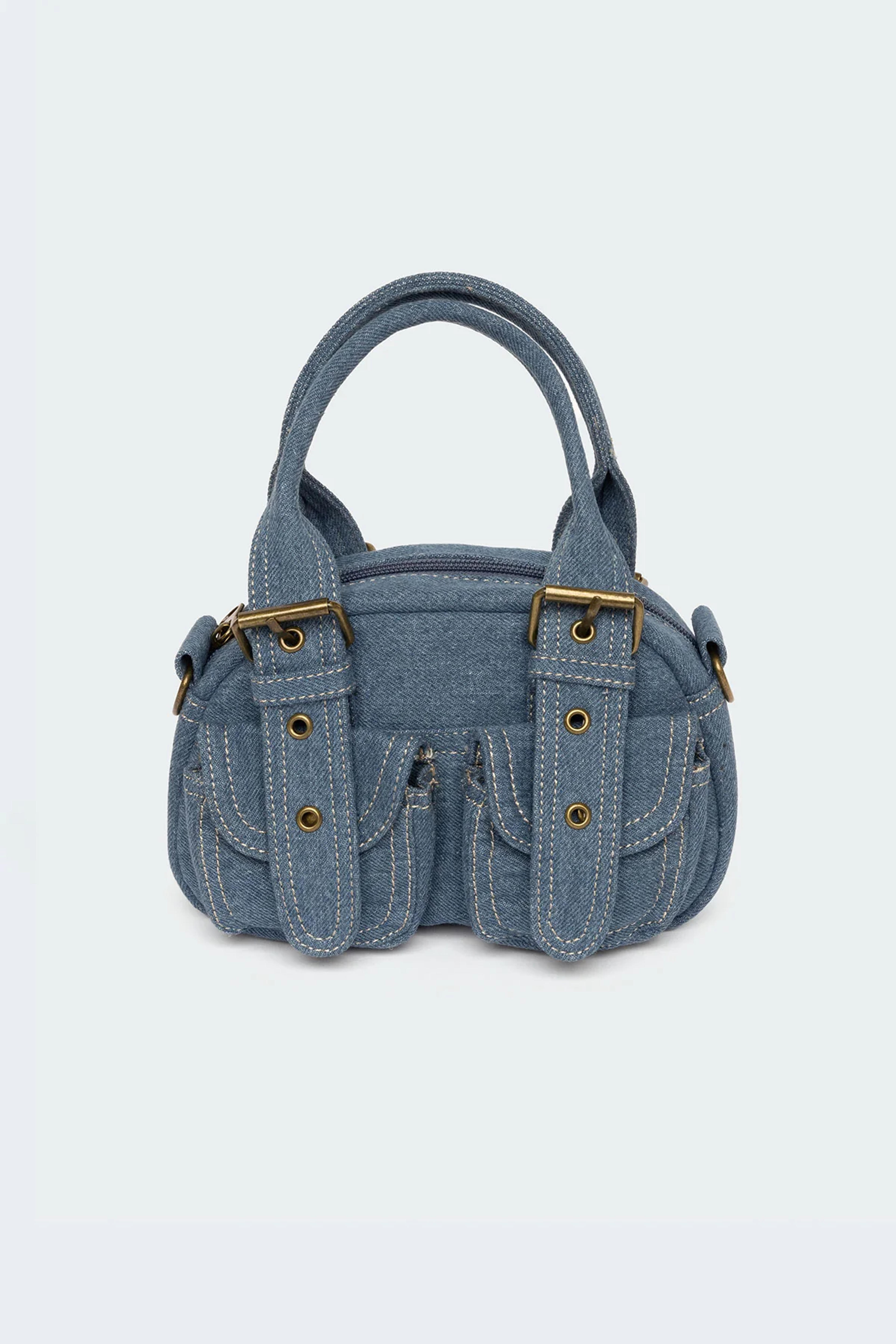 Blue Jay Denim Pocket Hand Bag - DENIM BLUE / OS