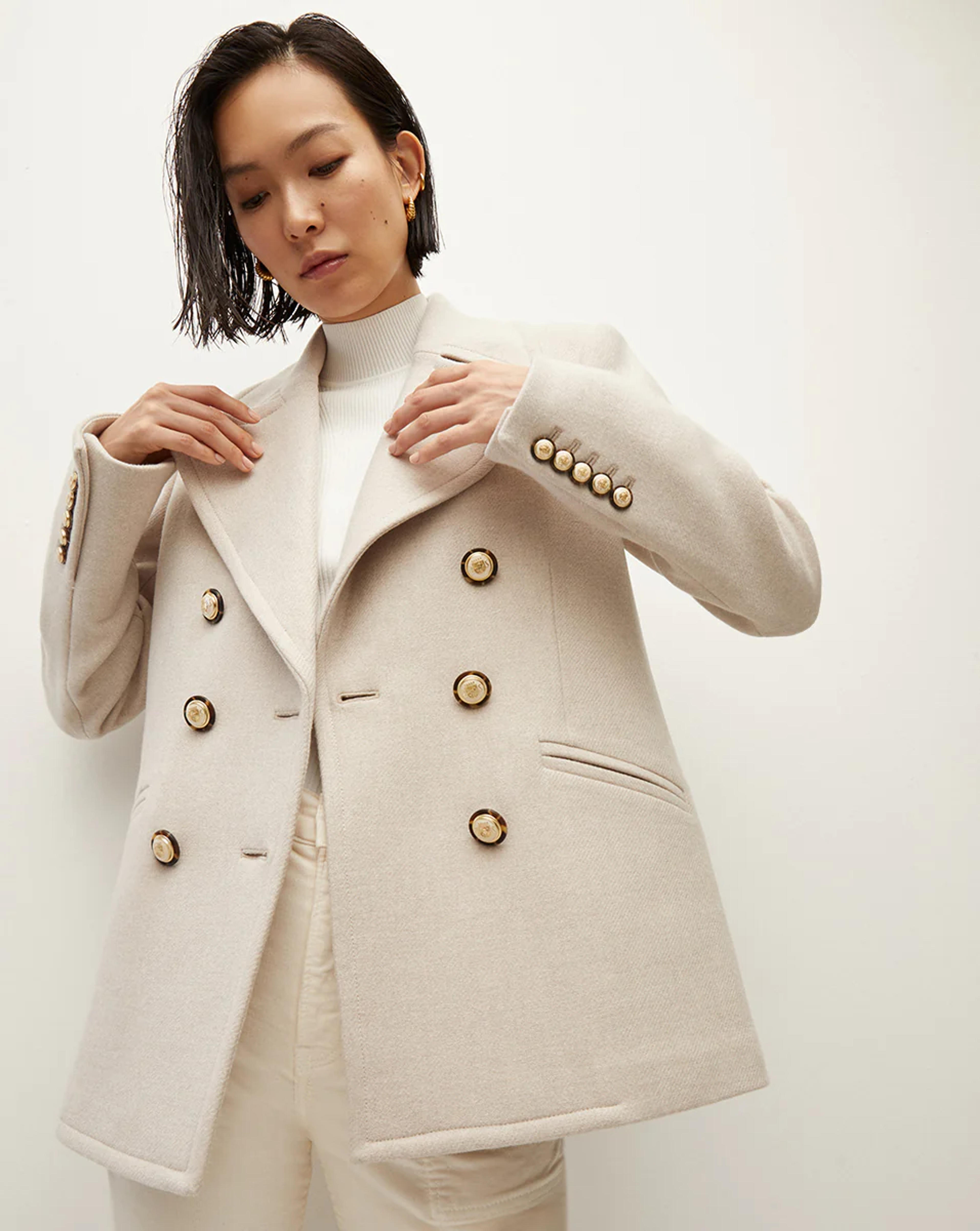 Amira Wool-Blend Dickey Coat | Veronica Beard