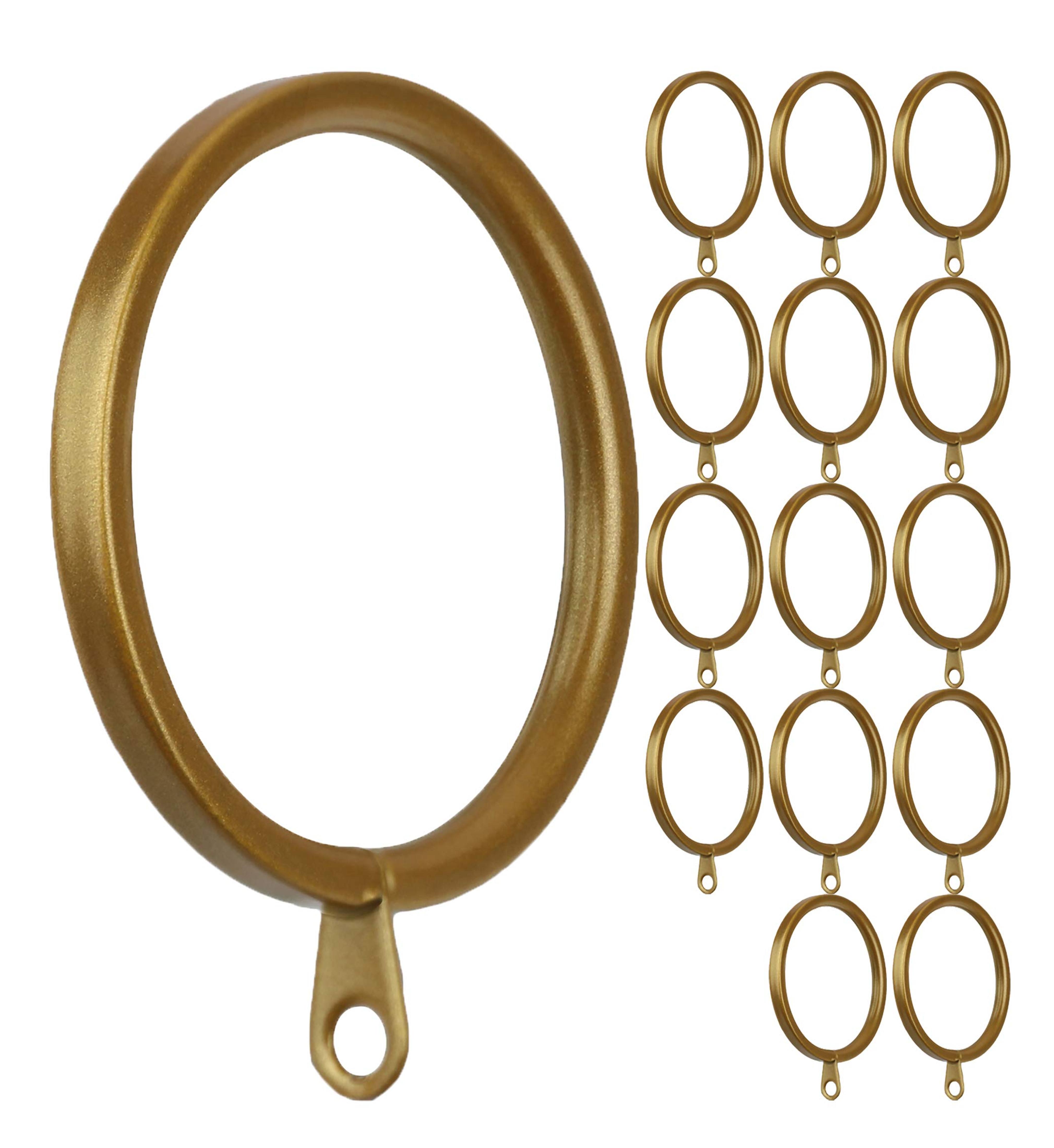 Amazon.com: Meriville 14 pcs Gold 2-Inch Inner Diameter Metal Flat Curtain Rings with Eyelets : Home & Kitchen