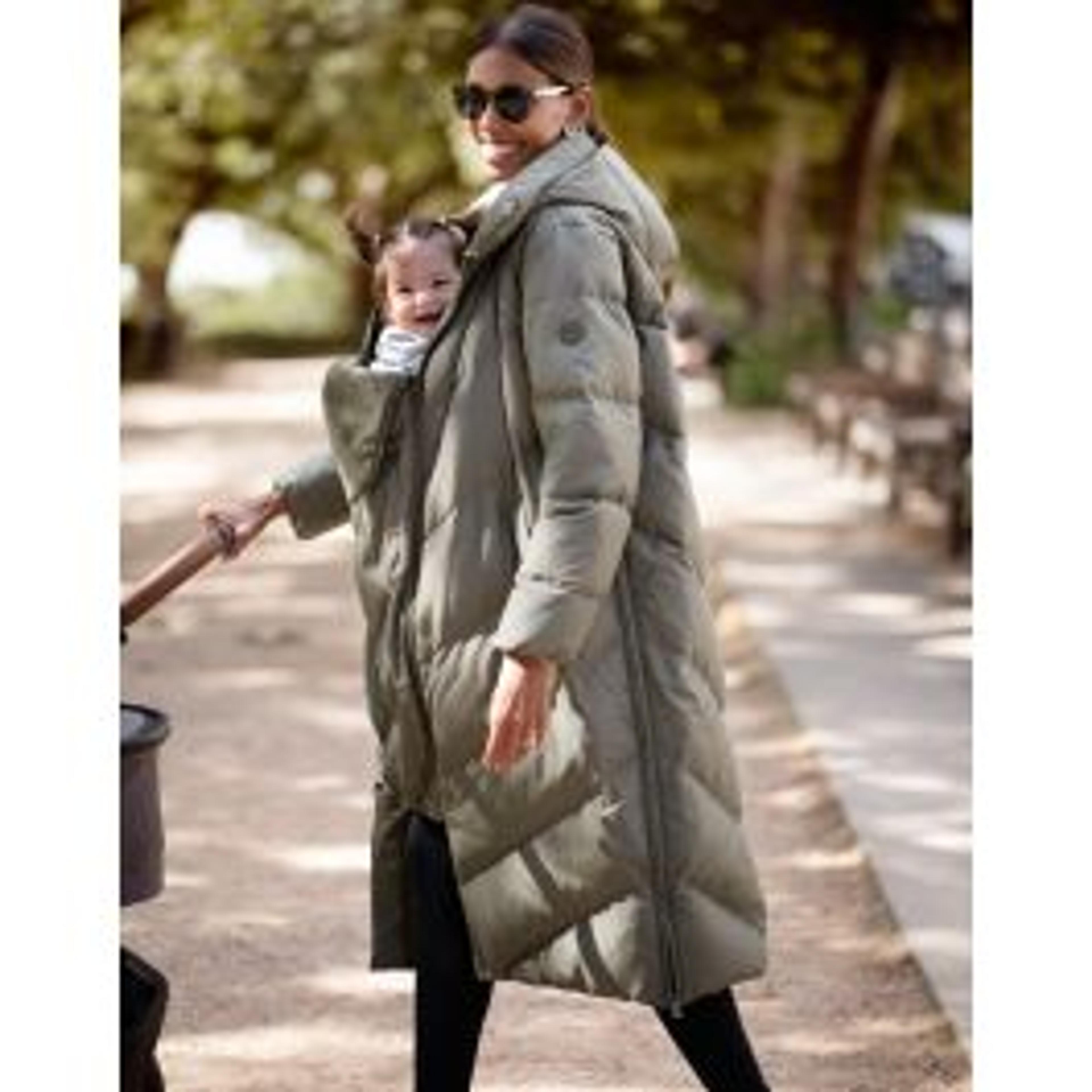 Long Maternity & Babywearing Puffer Coat