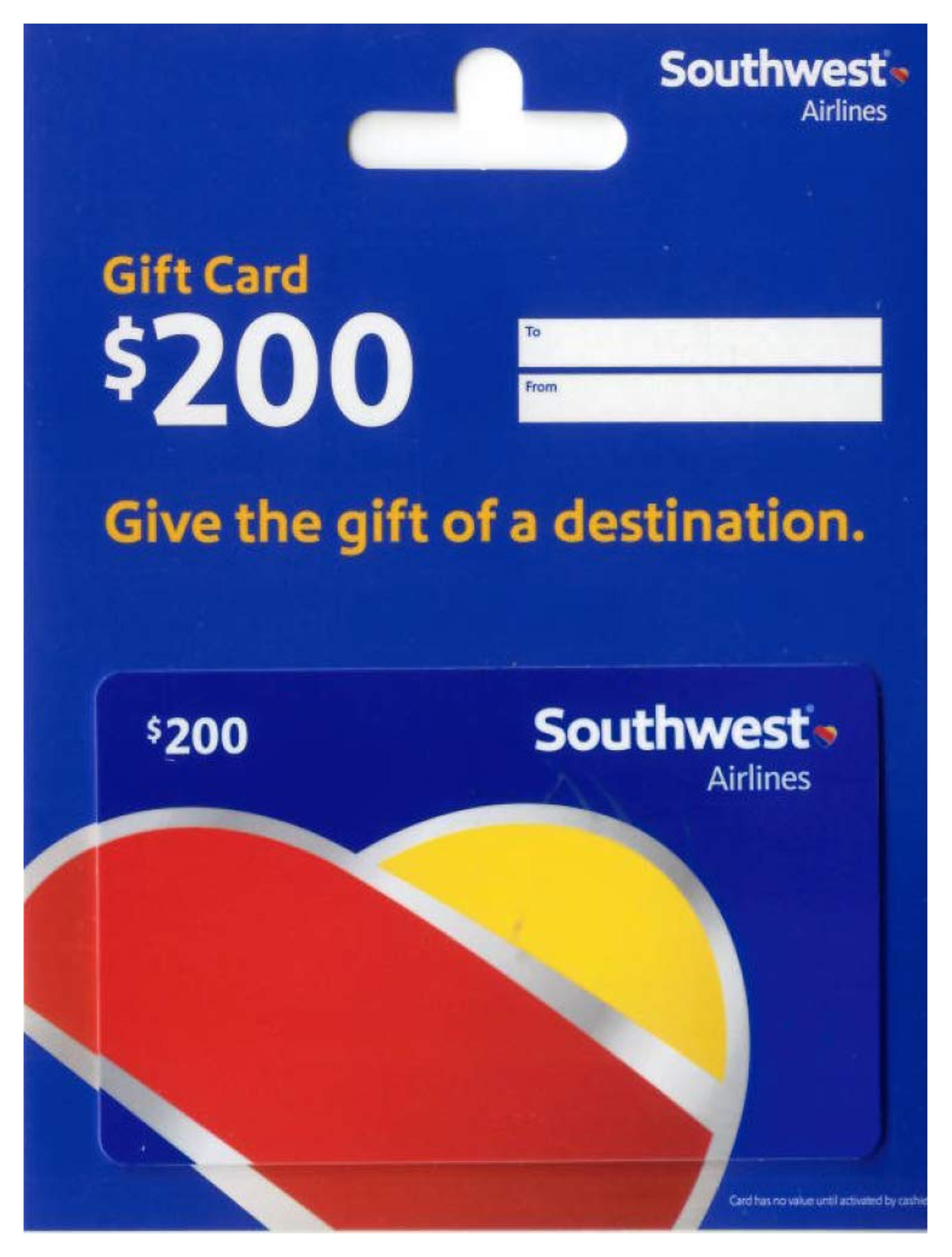 Amazon.com: Southwest Airlines Gift Card $200 : Gift Cards