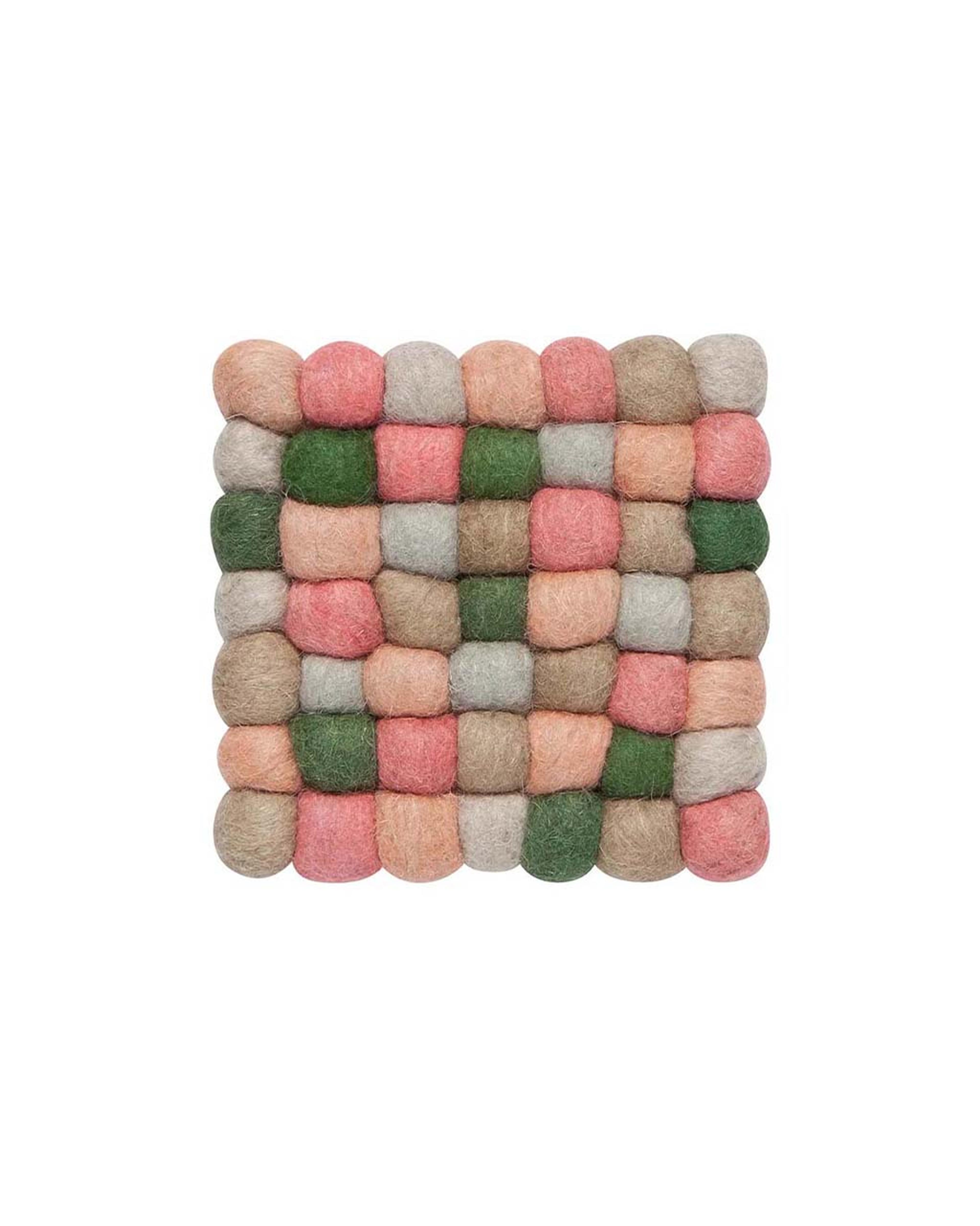 Recycled Wool Felt Dot Trivet - Nectar