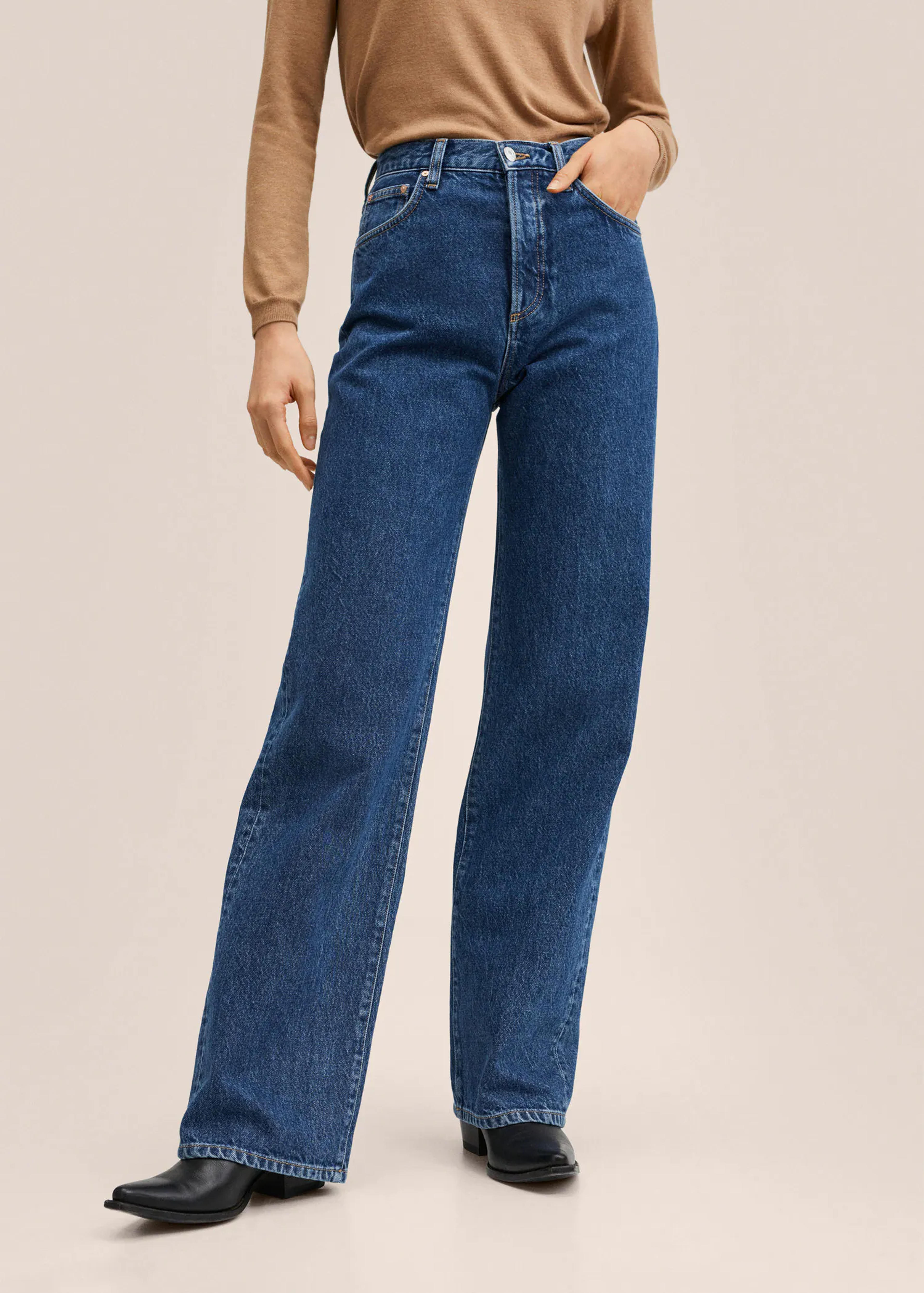 High waist straight jeans