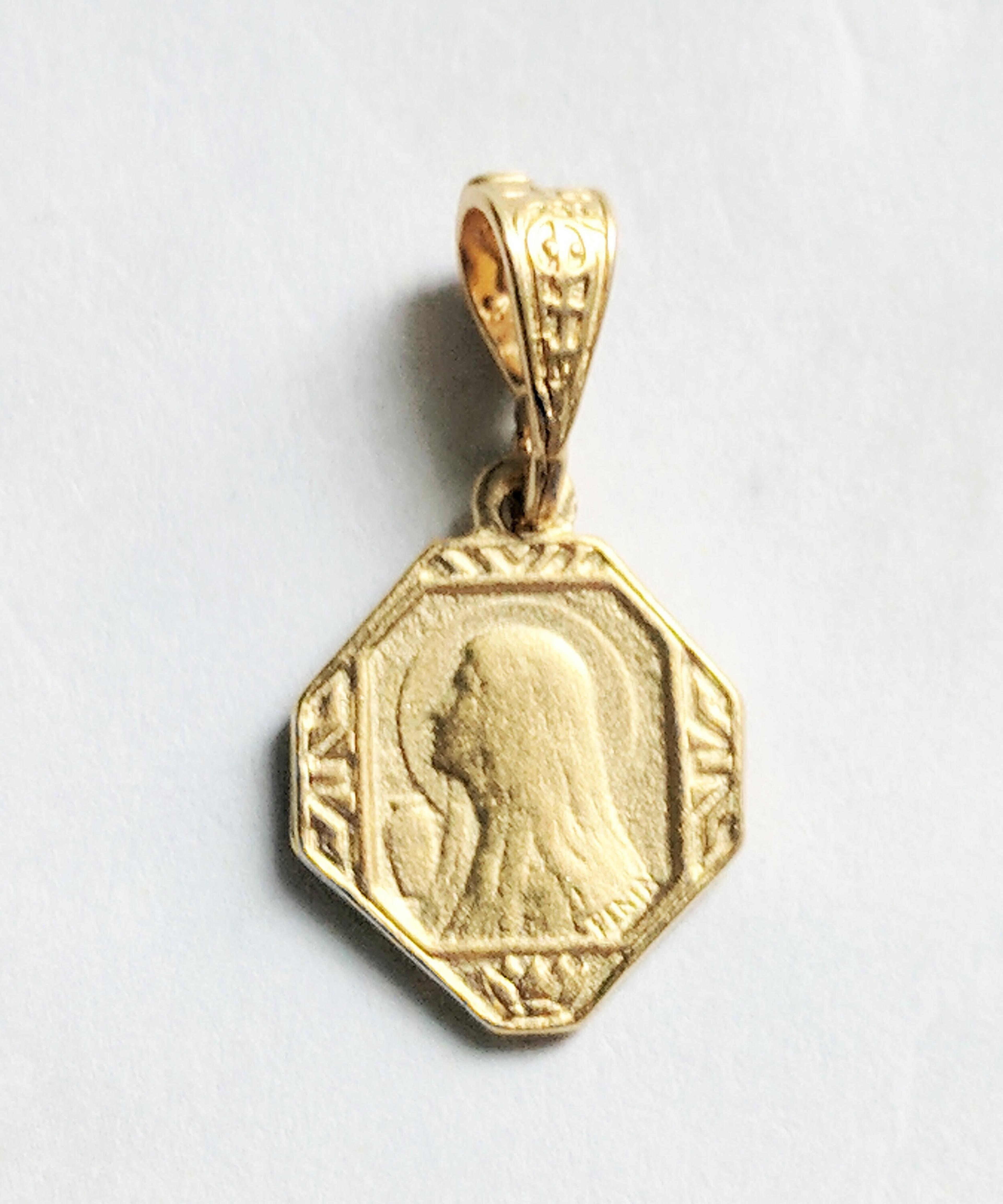 Medal Tiny Mary of Magdala W/ Alabaster Jar 13x17mm 18K Gold Vermeil - Etsy