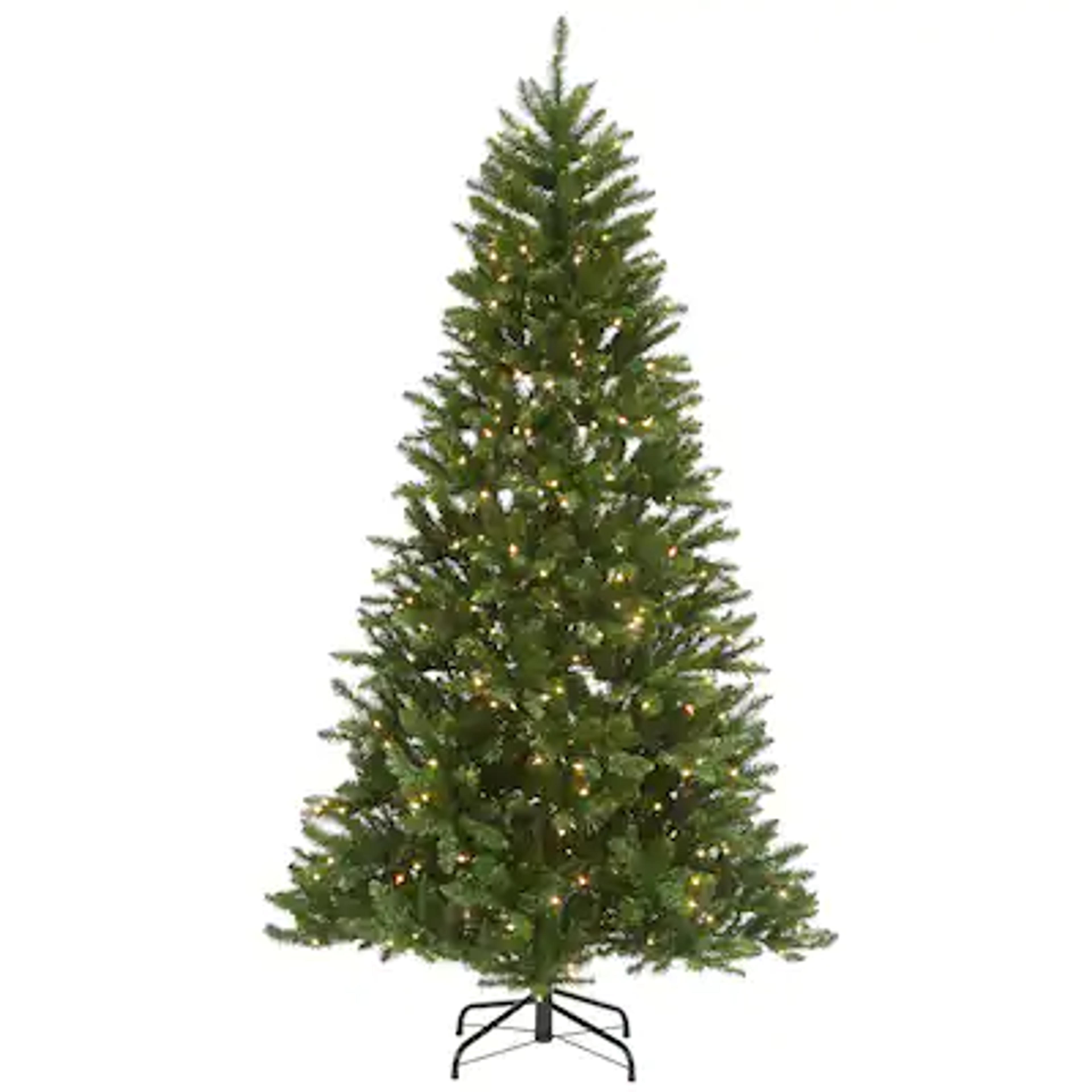 National Tree Company Peyton Spruce 6.5-ft Pre-lit Artificial Christmas Tree with Incandescent Lights in the Artificial Christmas Trees department at Lowes.com