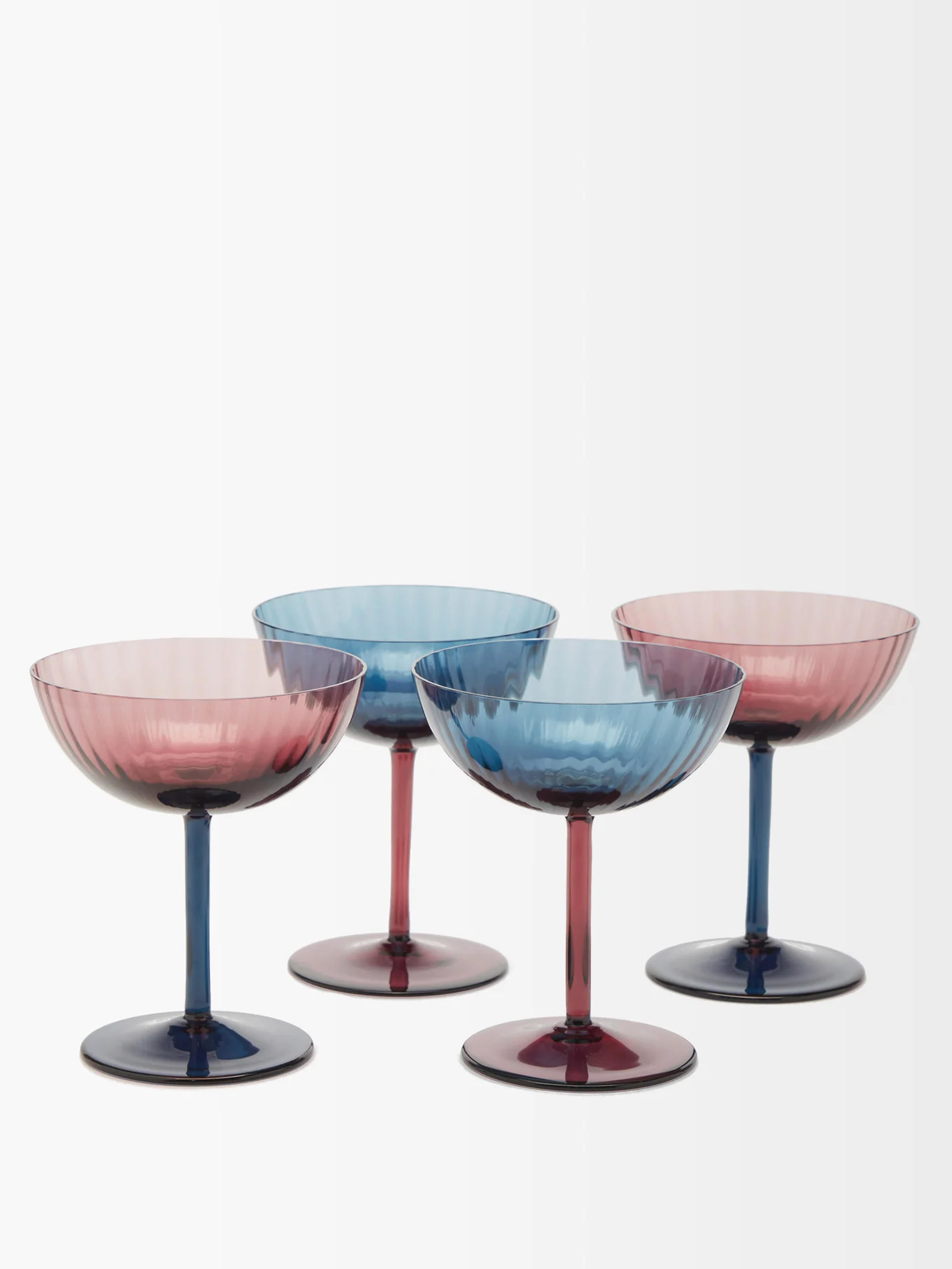 Pink X Salviati set of four Murano champagne coupes | La DoubleJ | MATCHESFASHION US