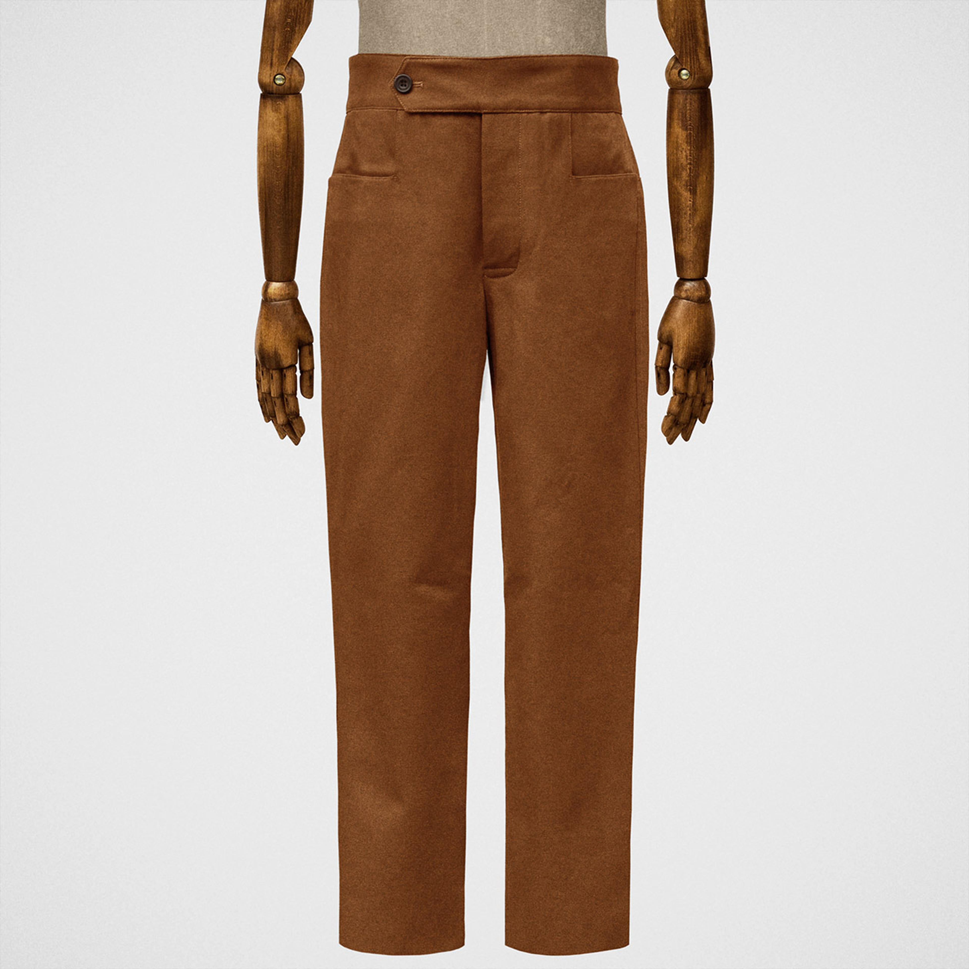 Work trousers in cavalry twill in redbrick — S.E.H Kelly