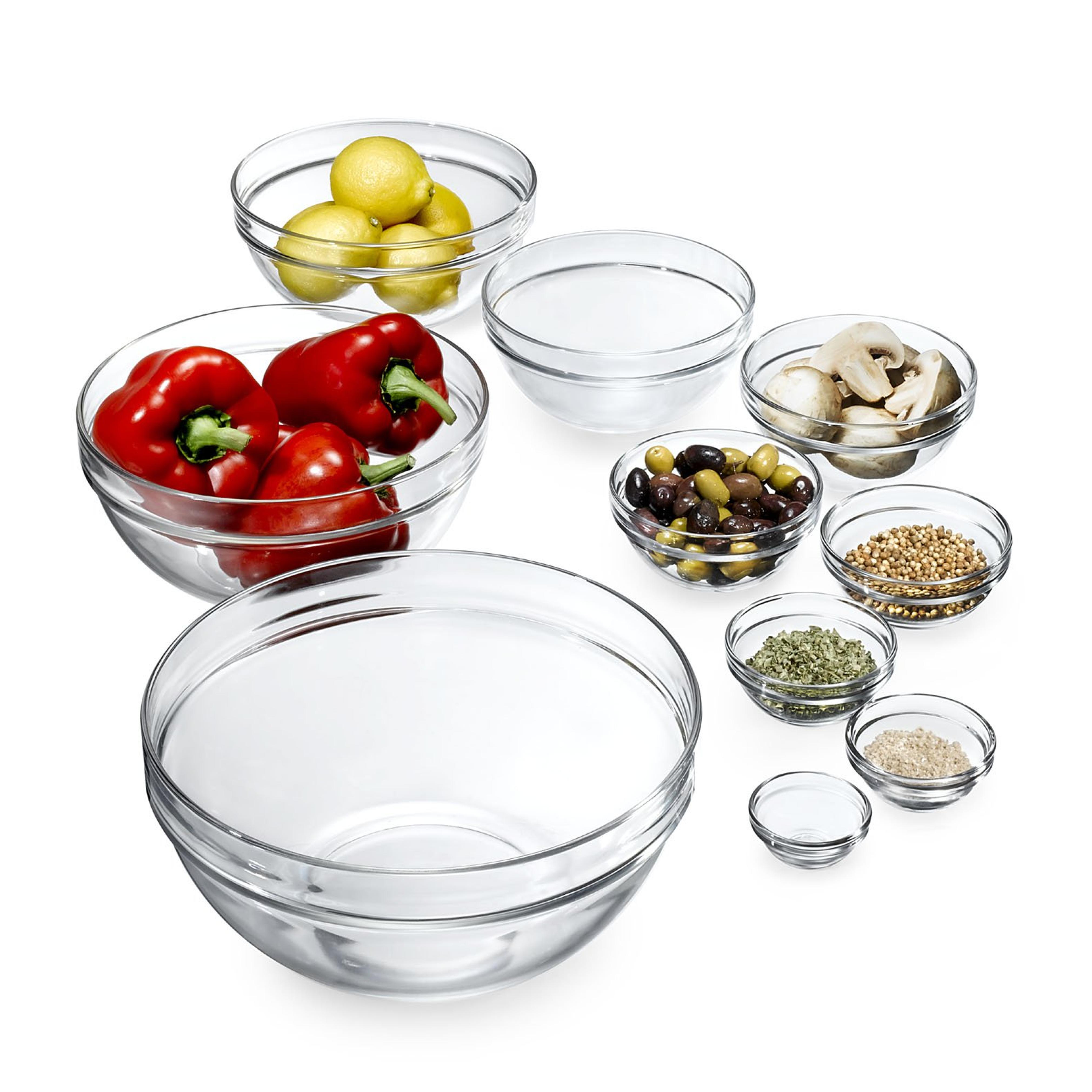 Luminarc 10-Piece Set Stackable Bowl Set,Clear Standard Packaging