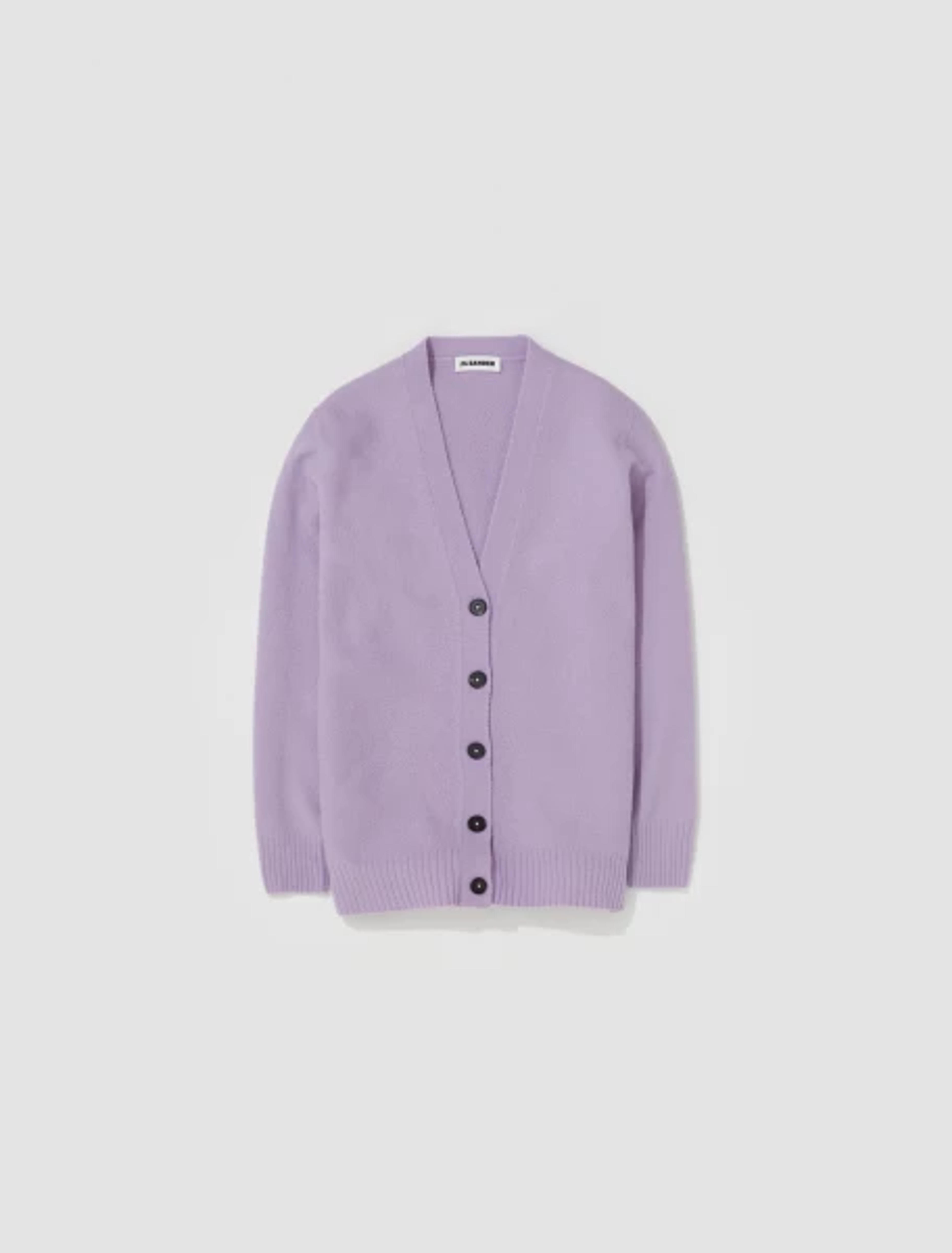 Jil Sander Cardigan in Bright Purple | Voo Store Berlin | Worldwide Shipping