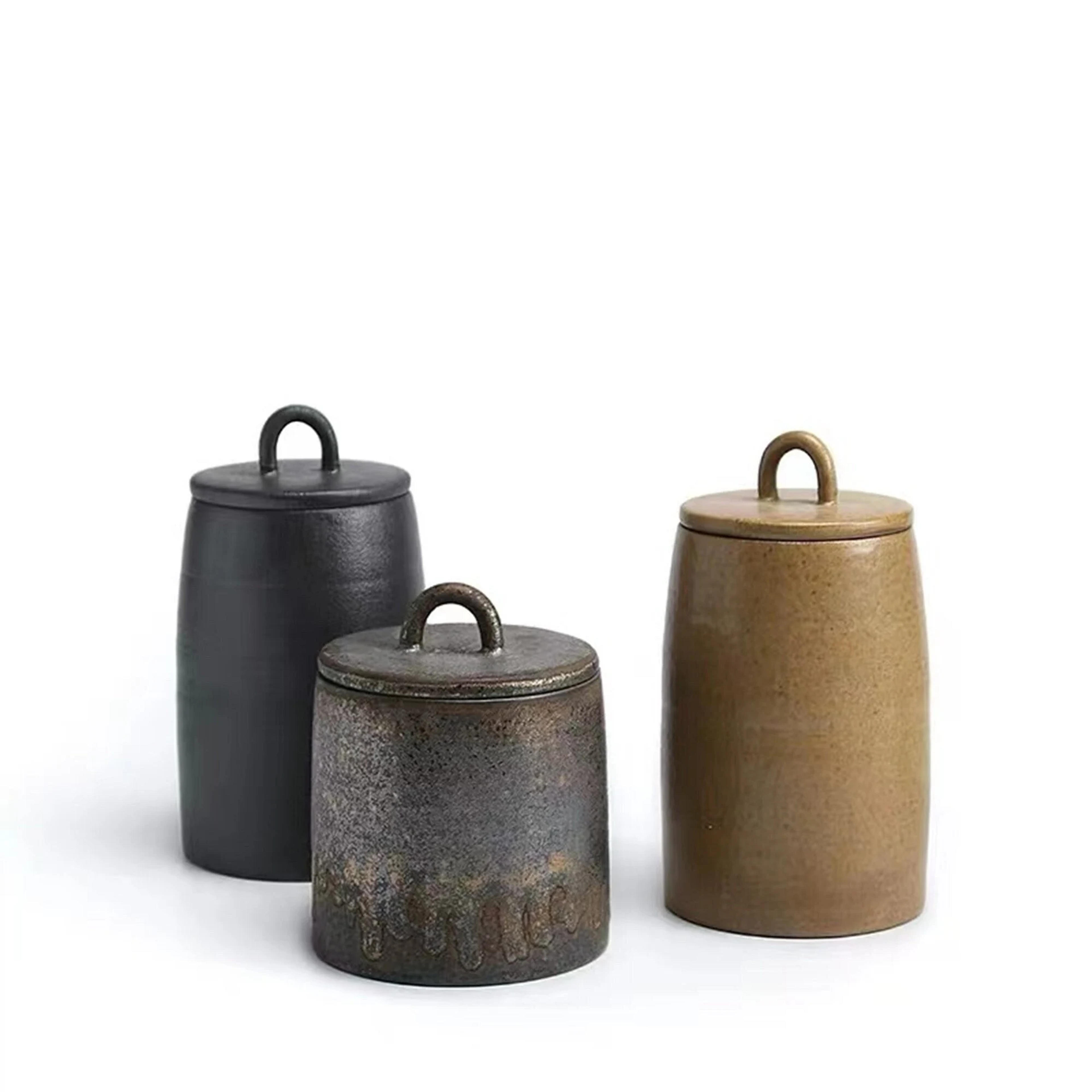 Stoneware Storage Jar With Lid/ceramic Jars With Lid/tea - Etsy
