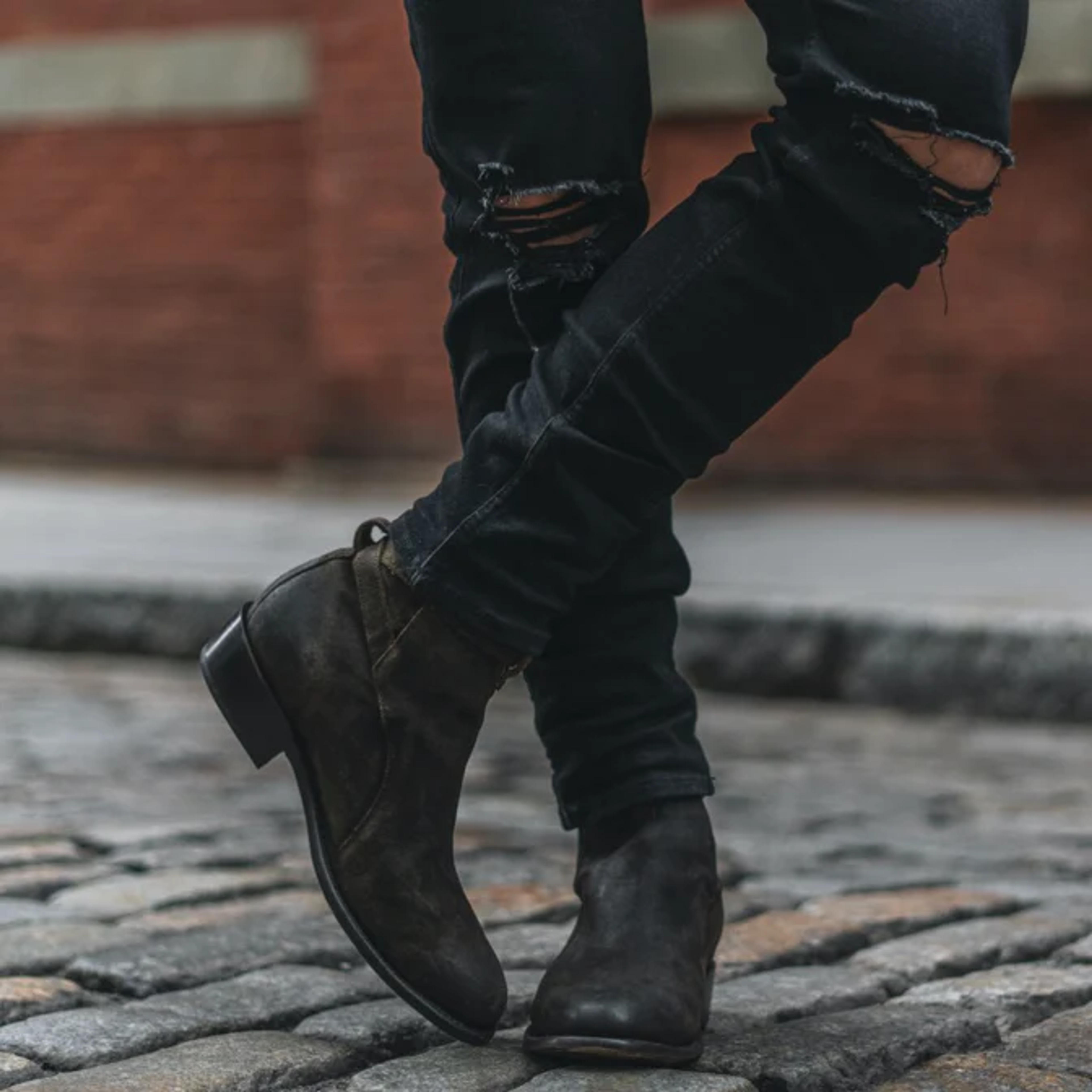 Men's Rogue Jodhpur Boot In Dark Olive Suede - Thursday Boot Company