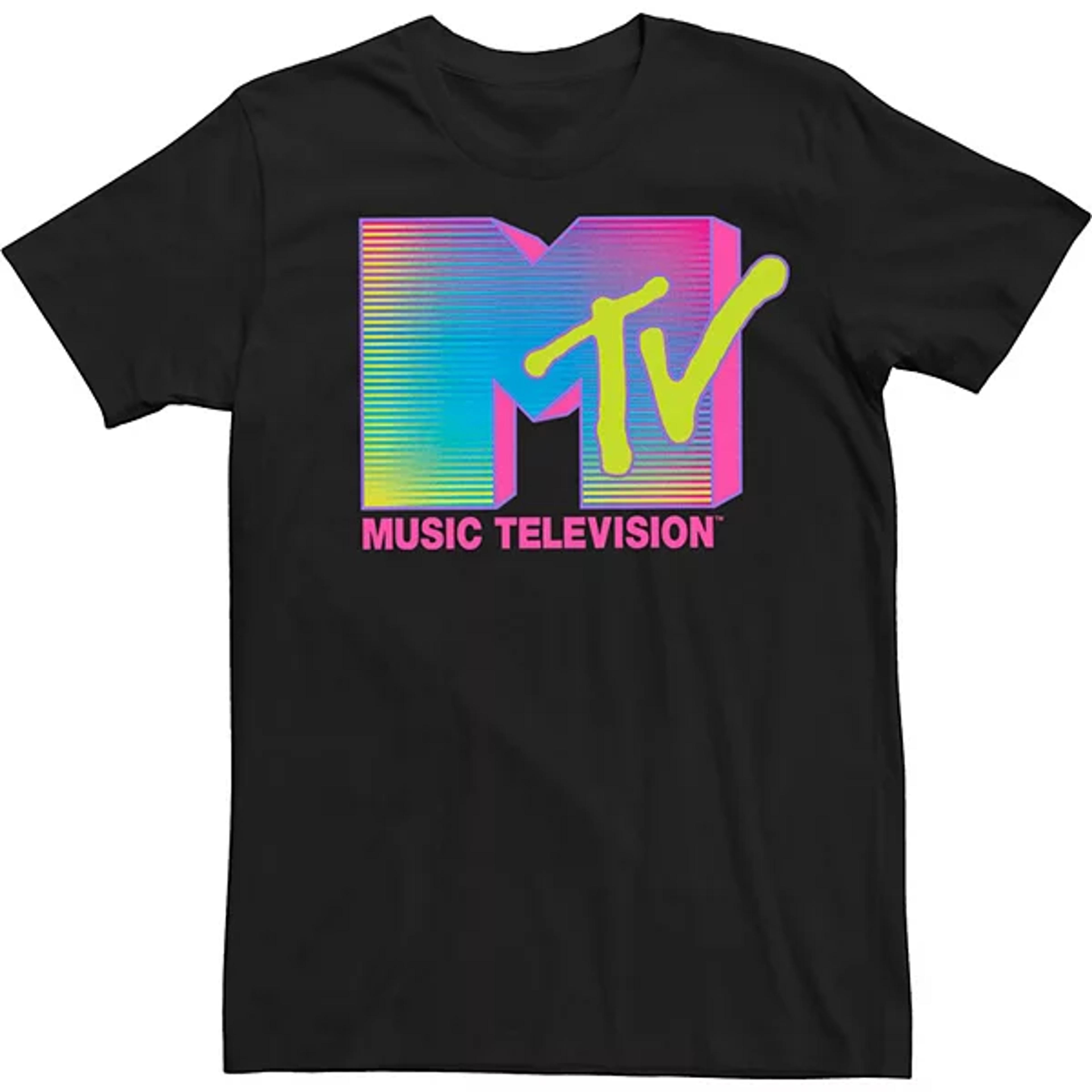 Big & Tall MTV Fluorescent Logo Tee