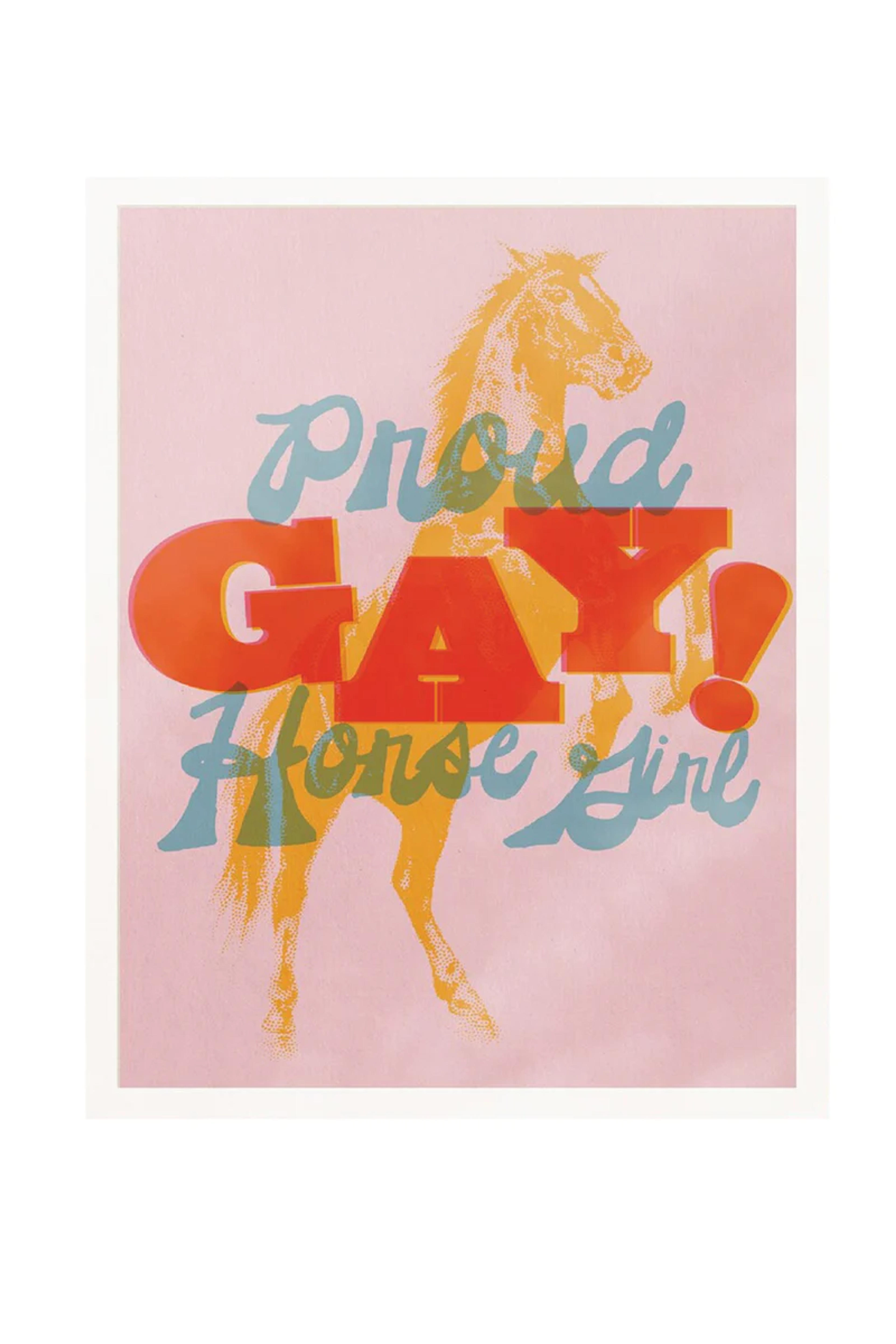 Proud Gay Horse Girl Print