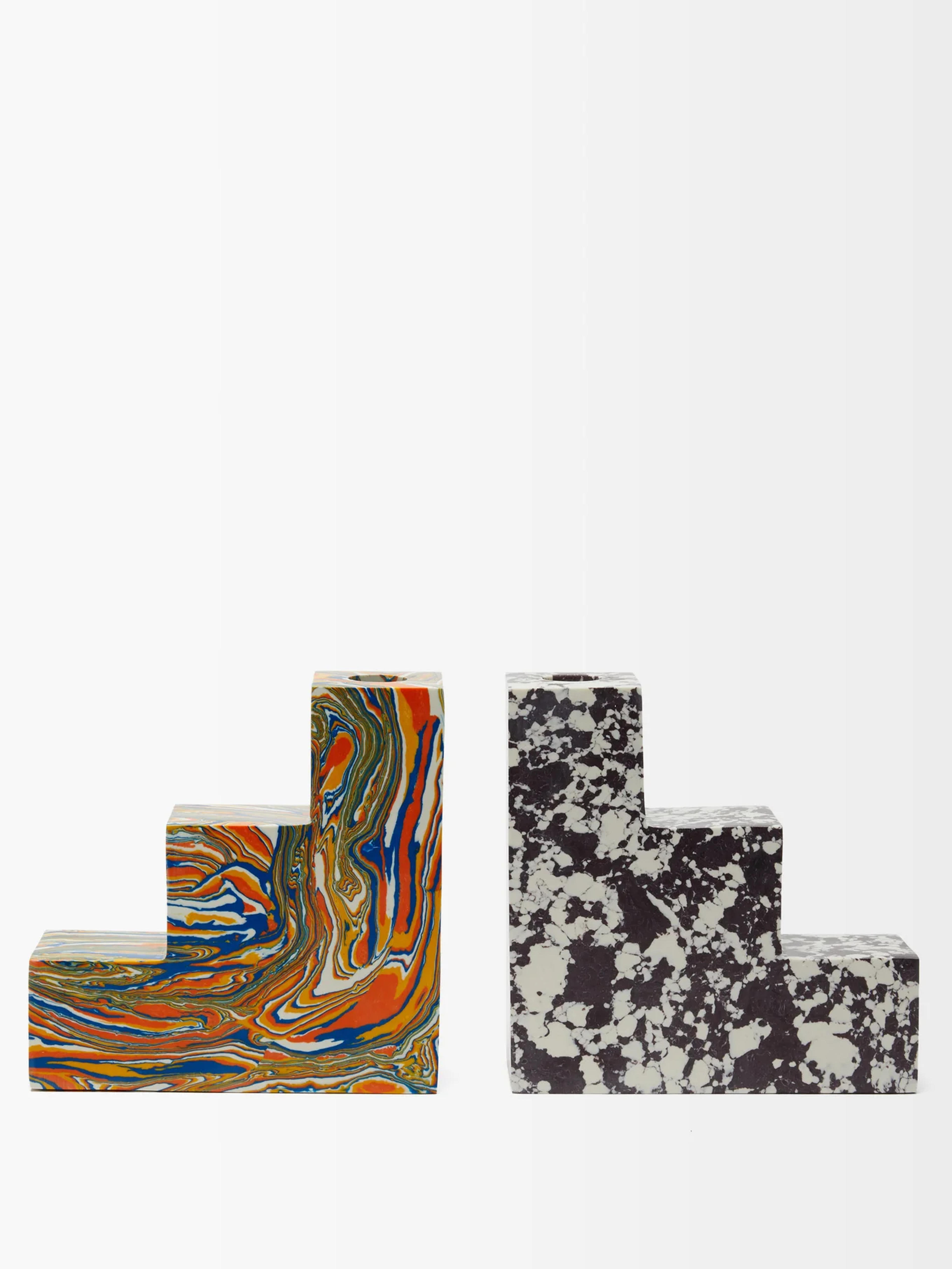 Print Set of two Swirl stepped bookends | Tom Dixon | MATCHESFASHION US