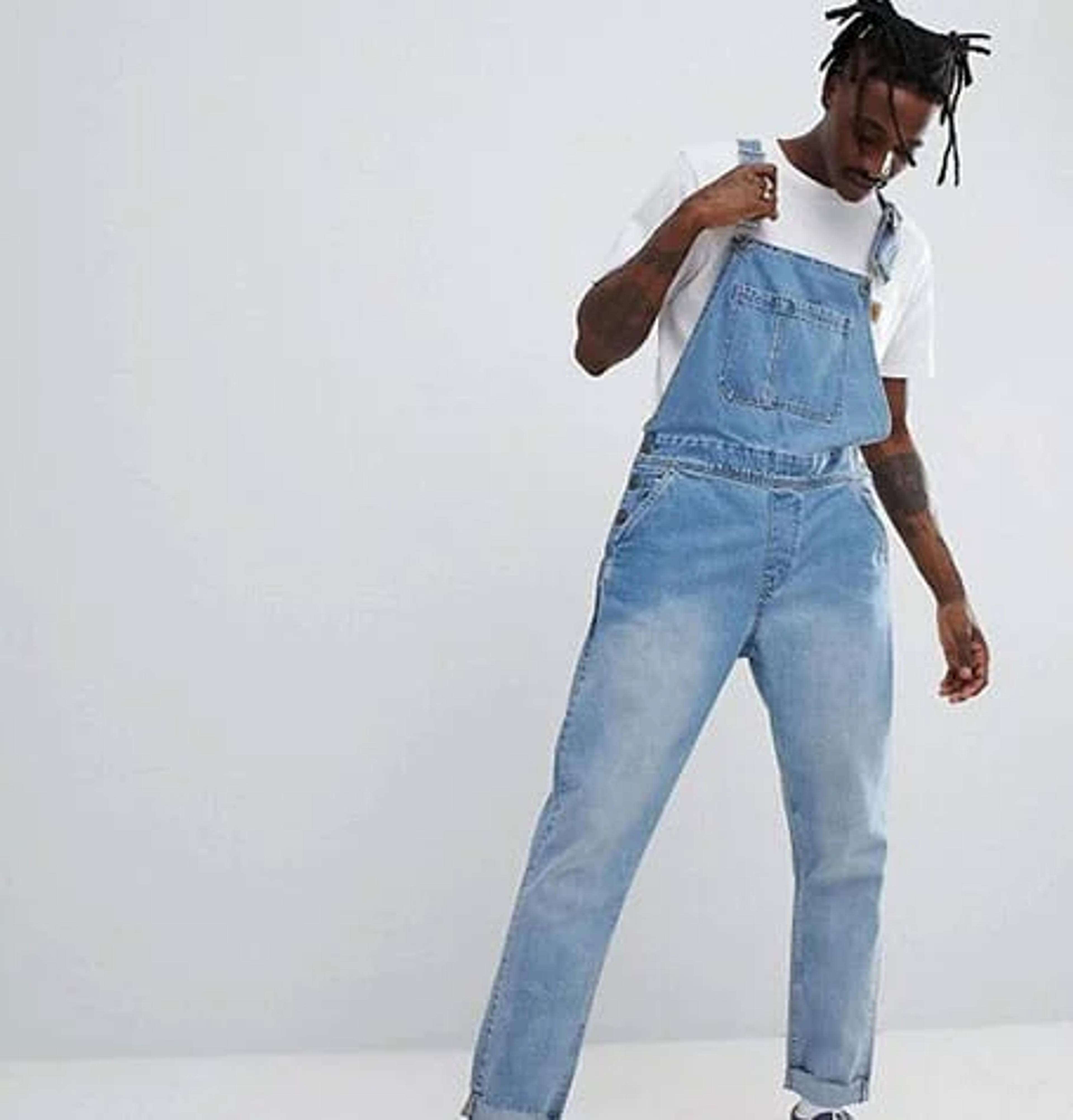 Bershka Dungarees In Blue