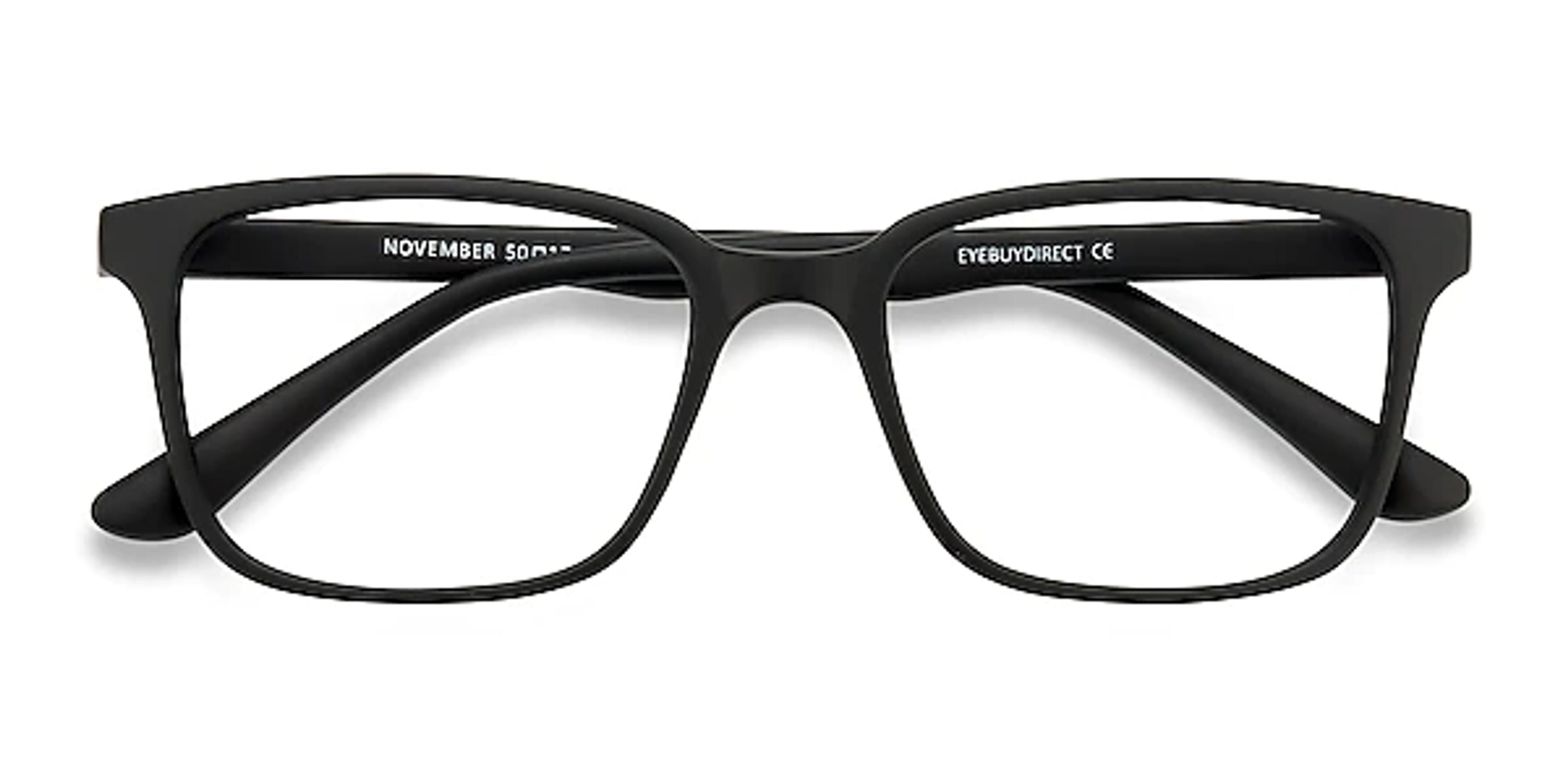November Rectangle Matte Black Full Rim Eyeglasses | Eyebuydirect