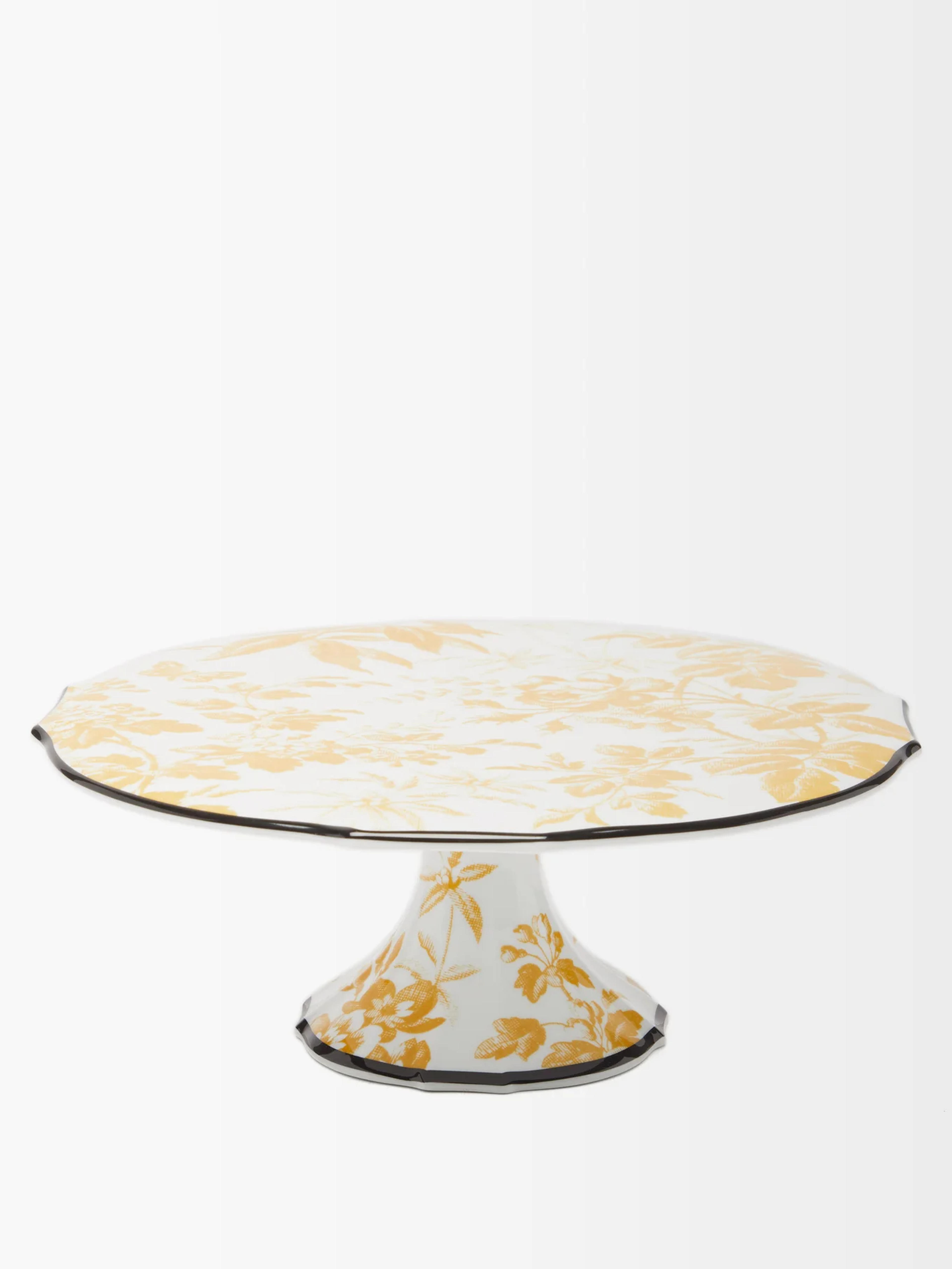 Yellow Herbarium porcelain cake stand | Gucci | MATCHESFASHION US