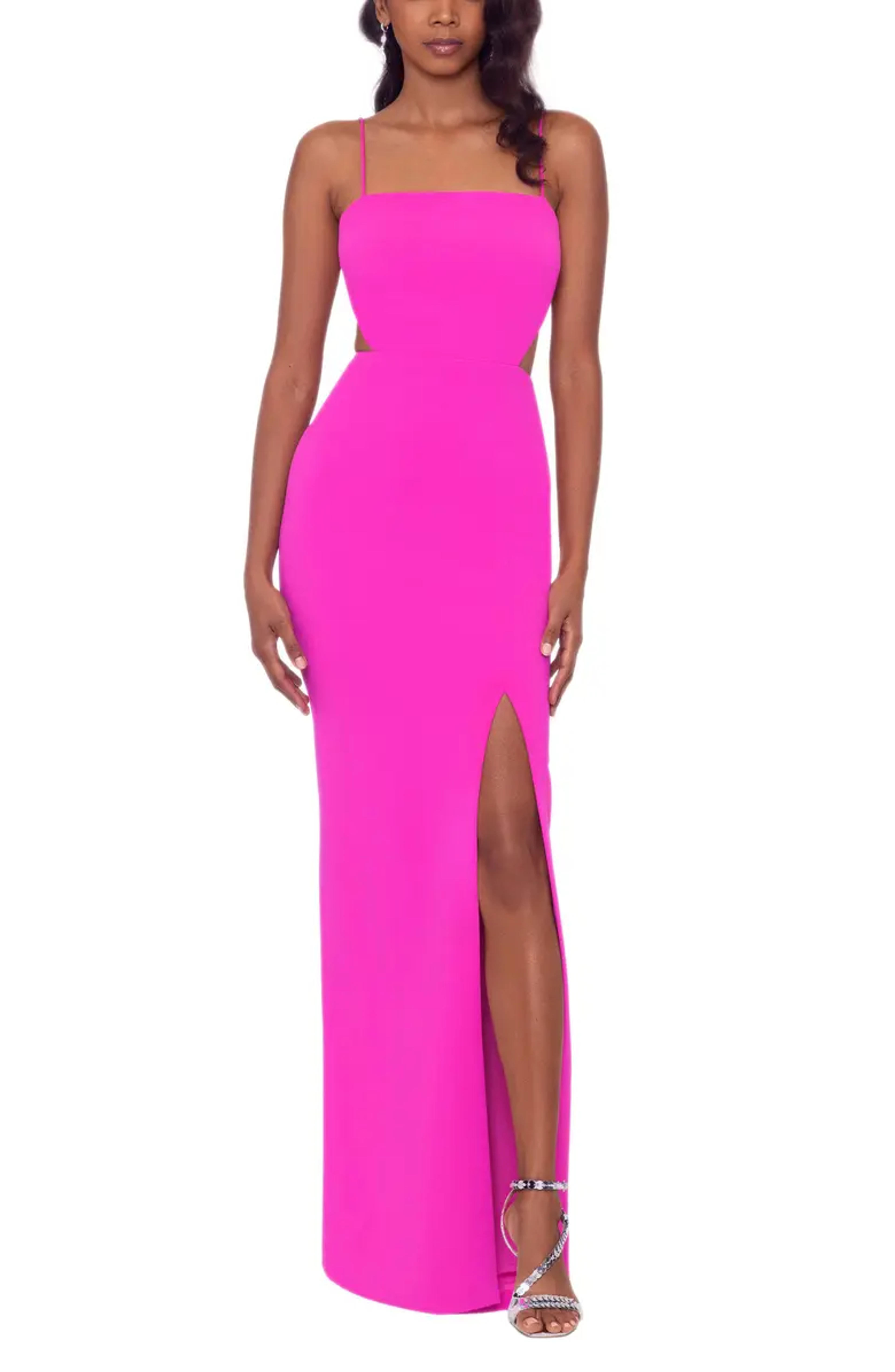 Xscape Cutout Slit Gown | Nordstrom