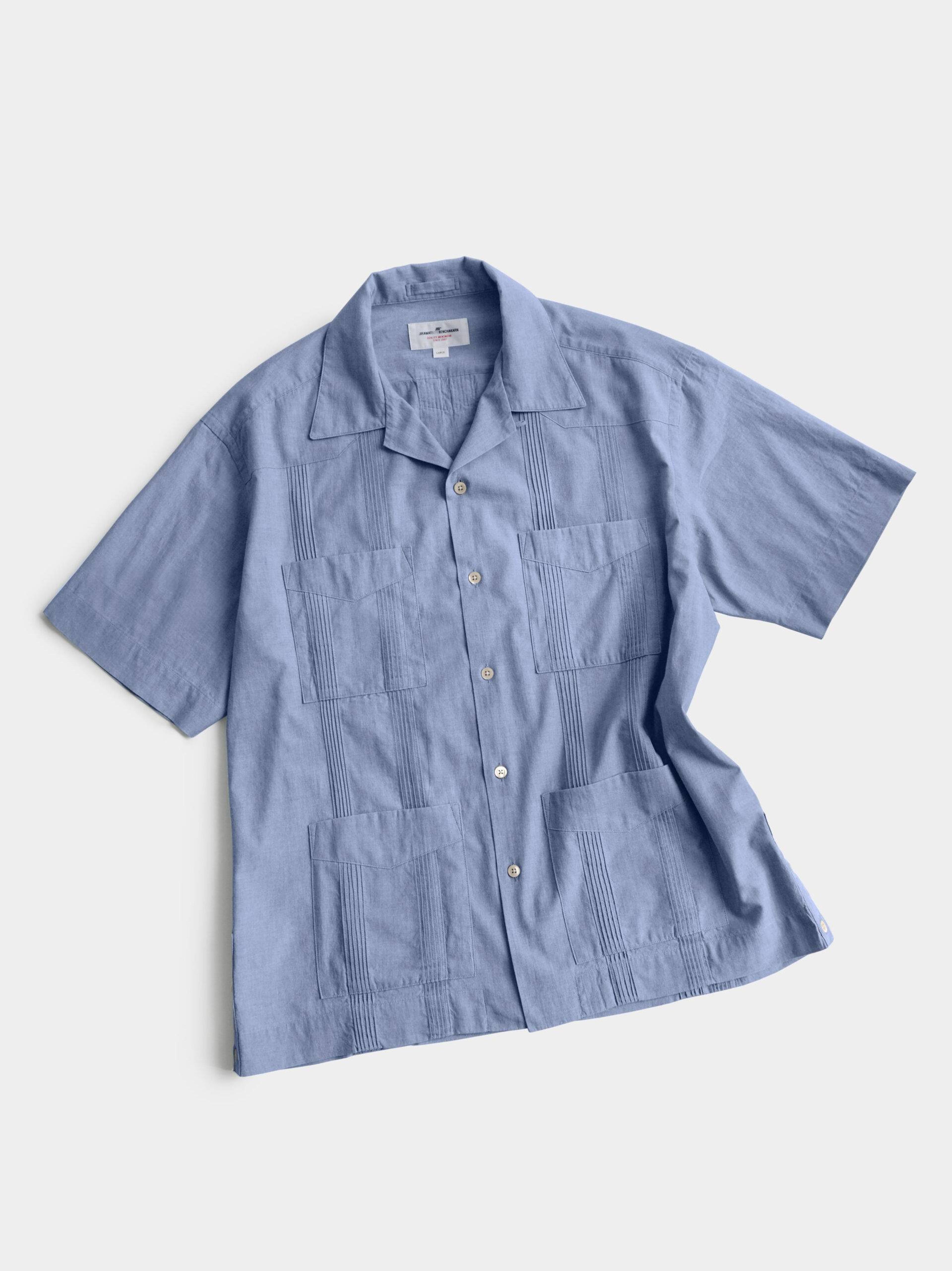 Chambray Cotton Guayabera Shirt – JBB*