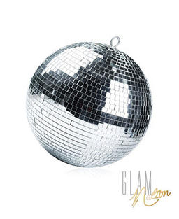 Tzumi Glam Nation Disco Ball, Hanging Disco Party Ball with Light-Reflecting Mirror Tiles, 12