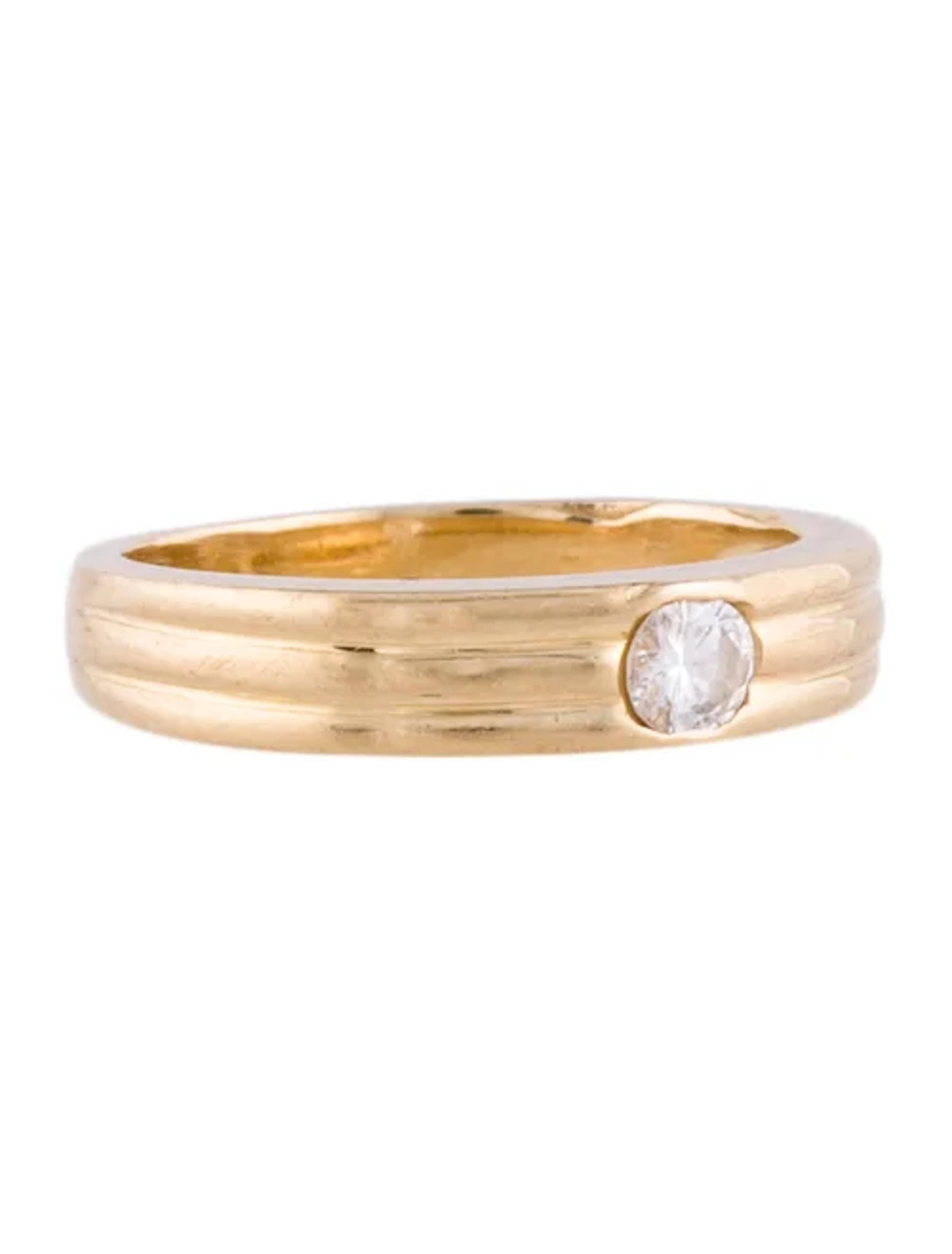 Ring 14K Diamond Band - 14K Yellow Gold Band, Rings - RRING155357 | The RealReal