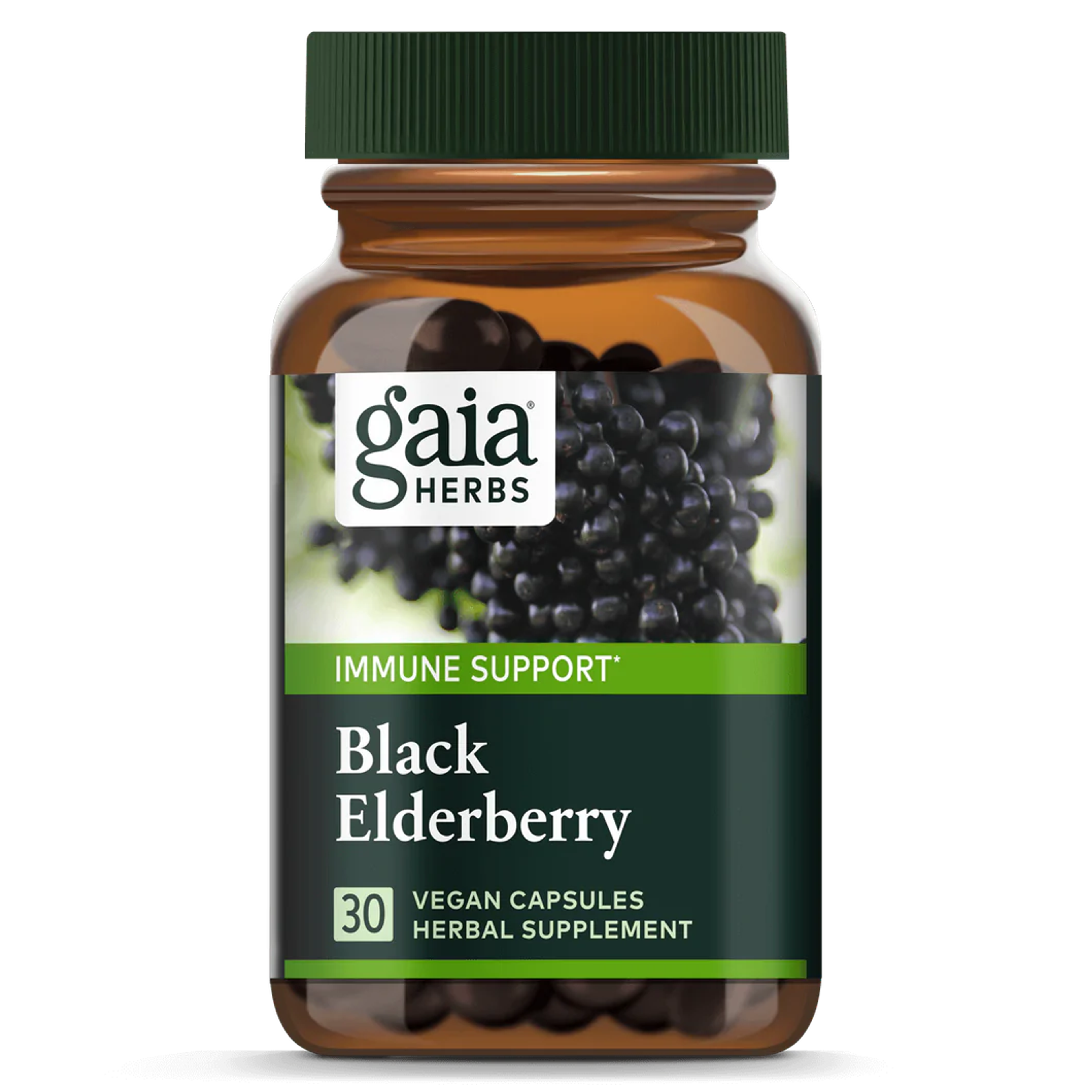 Gaia Herbs Black Elderberry for Immune Support || 30 ct