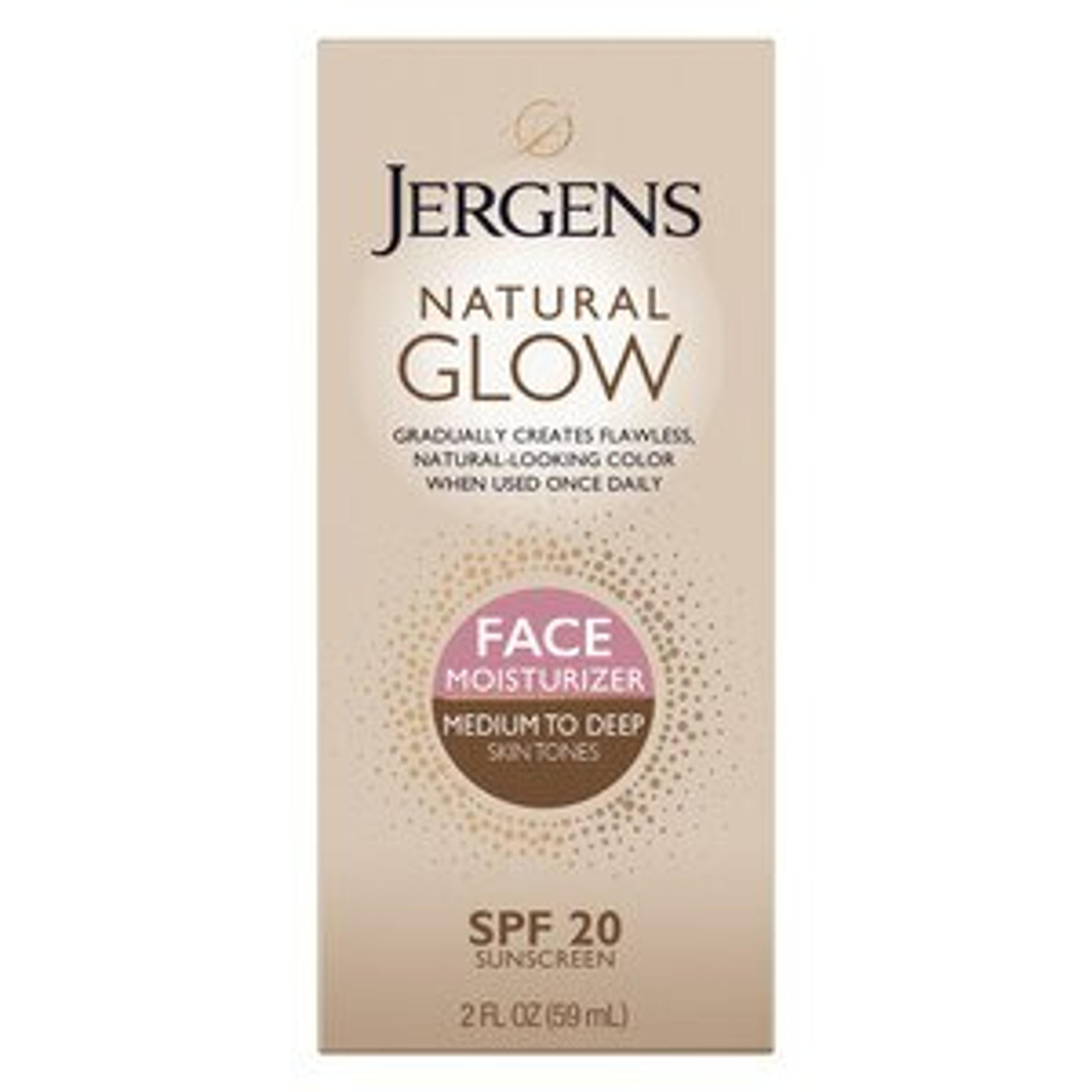 Jergens Natural Glow Daily Face Self Tanner Sunscreen, SPF 20, 2 OZ | Pick Up In Store TODAY at CVS