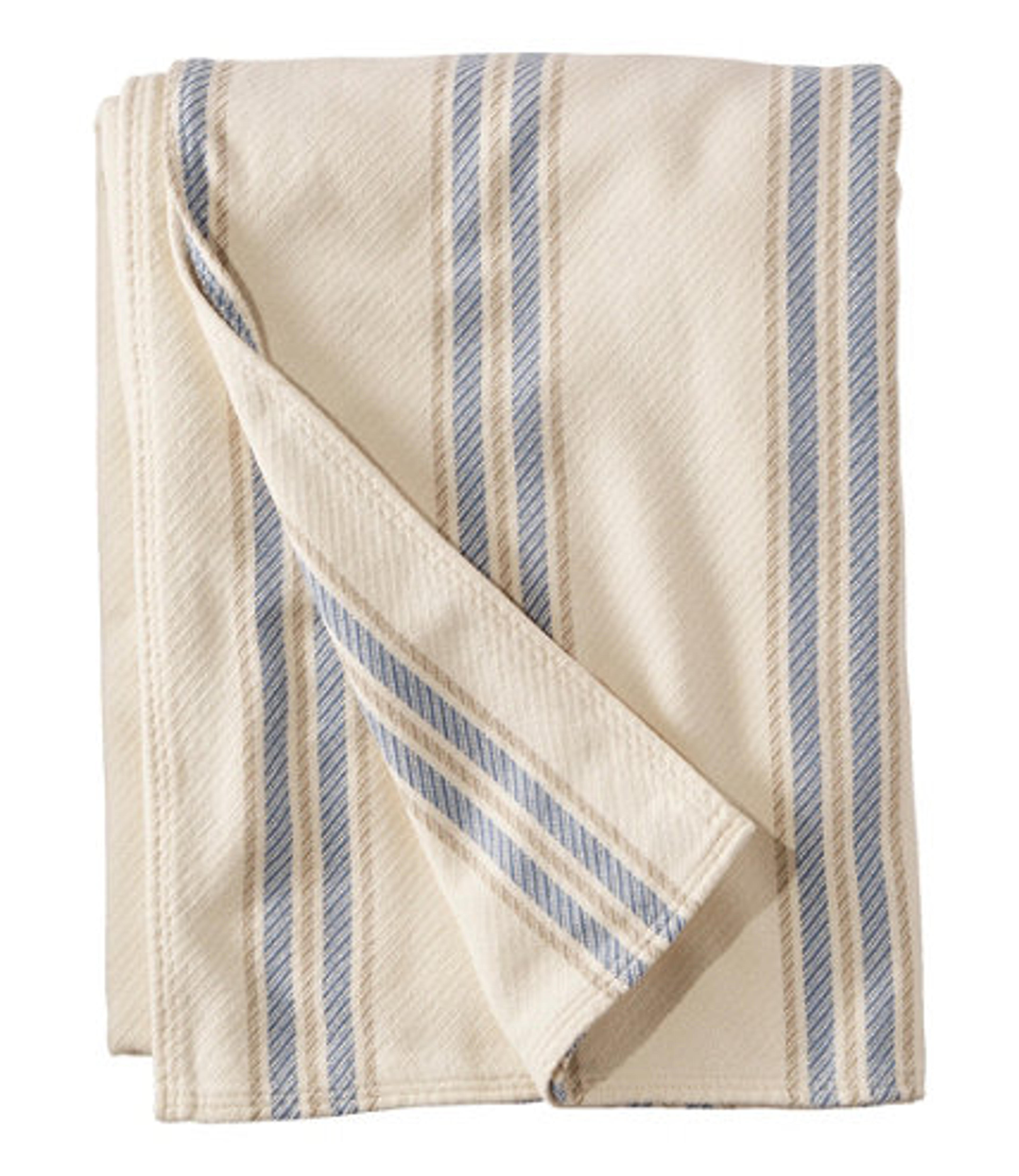 Maine Twill Blanket, Stripe | Blankets & Throws at L.L.Bean